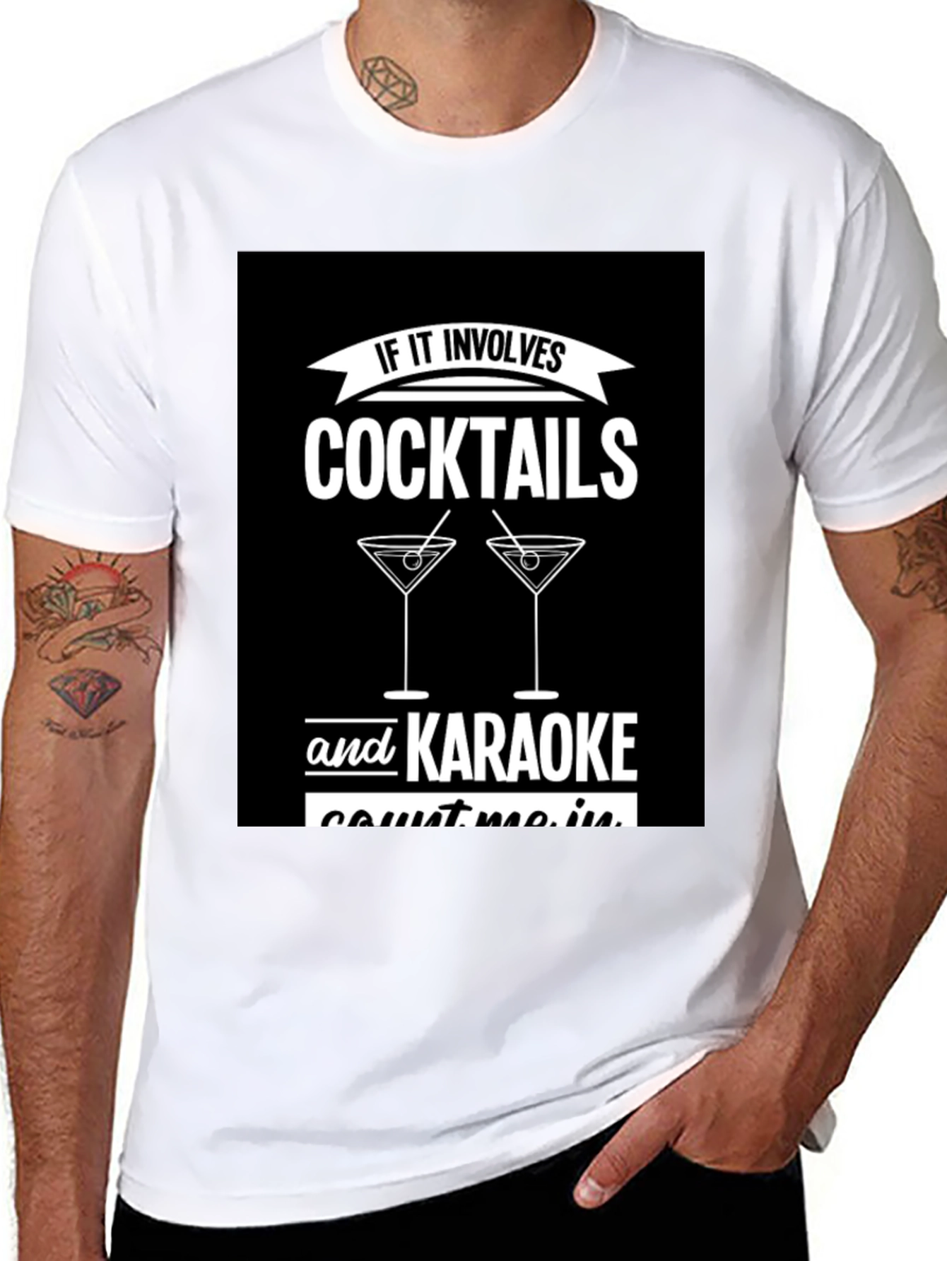 Cocktails & Karaoke T-Shirt - Count Me In!