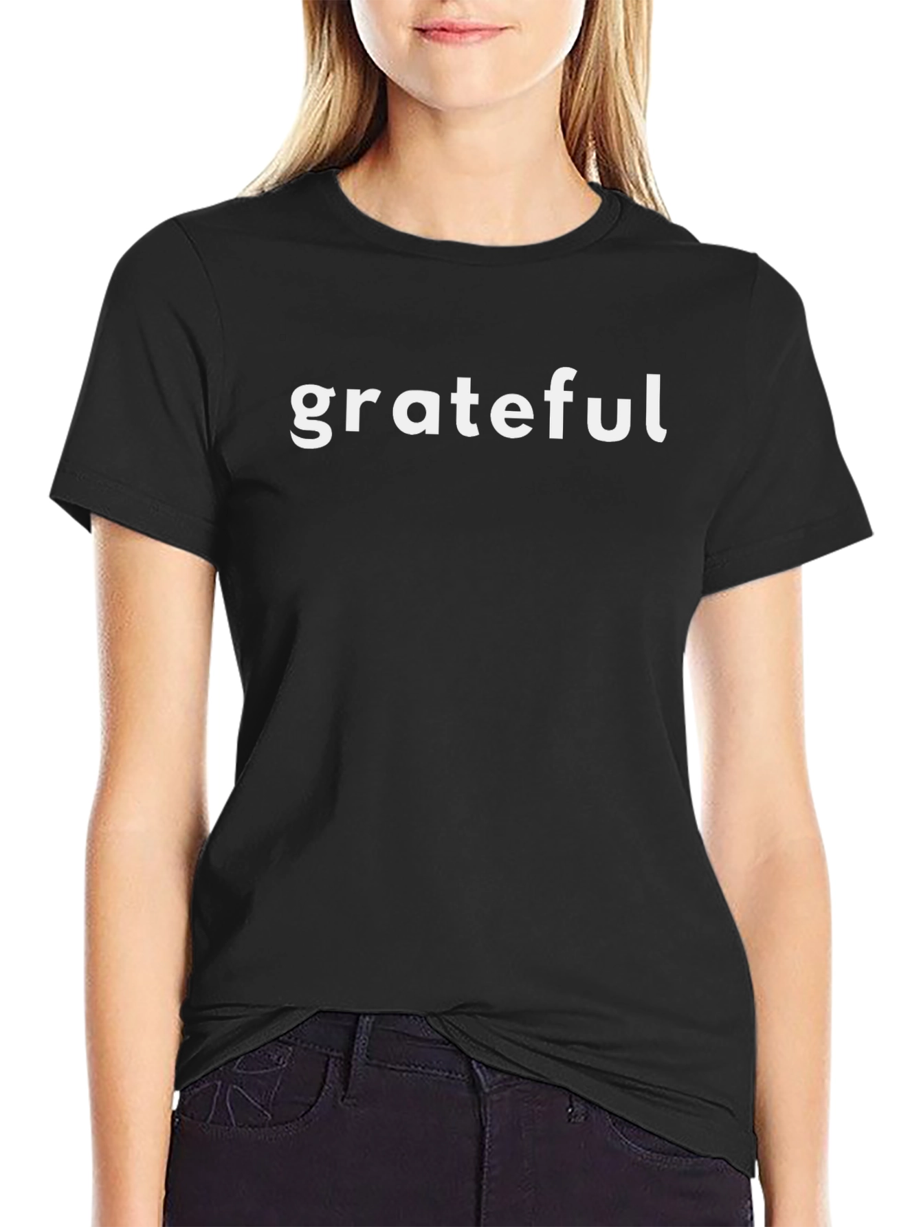 Grateful Black Crewneck T-Shirt