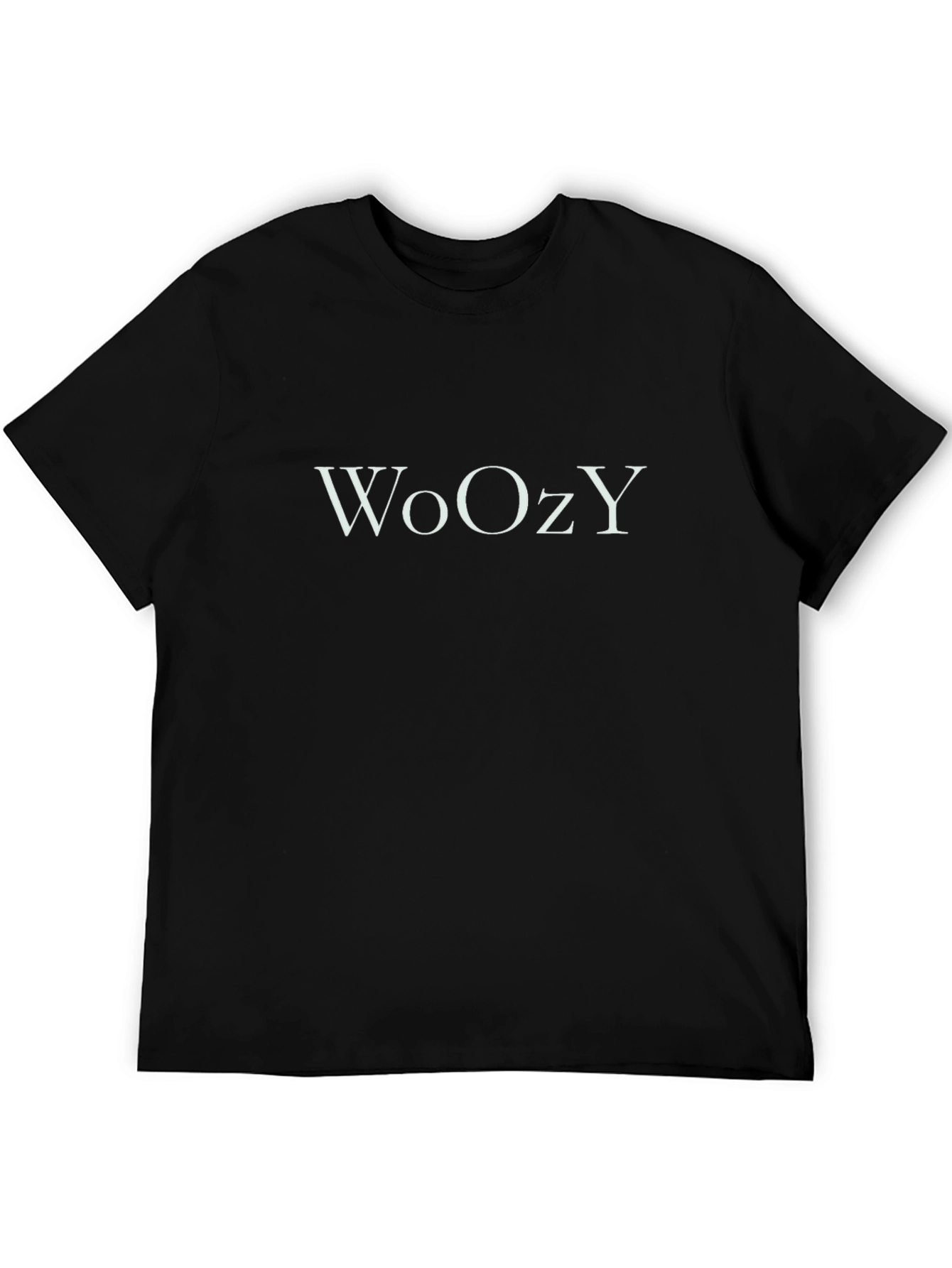 WoOzY Black Graphic Tee - Casual Style