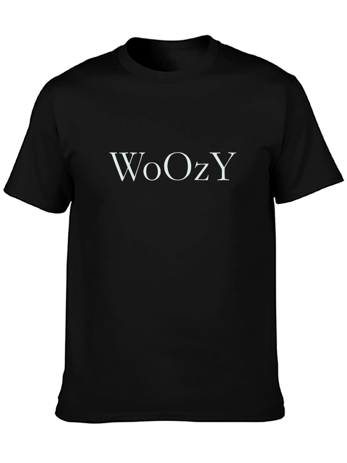 WoOzY Black Graphic Tee - Casual Style
