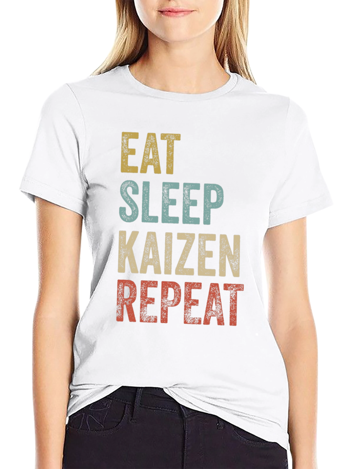 Eat Sleep Kaizen Repeat T-Shirt - Motivational Design