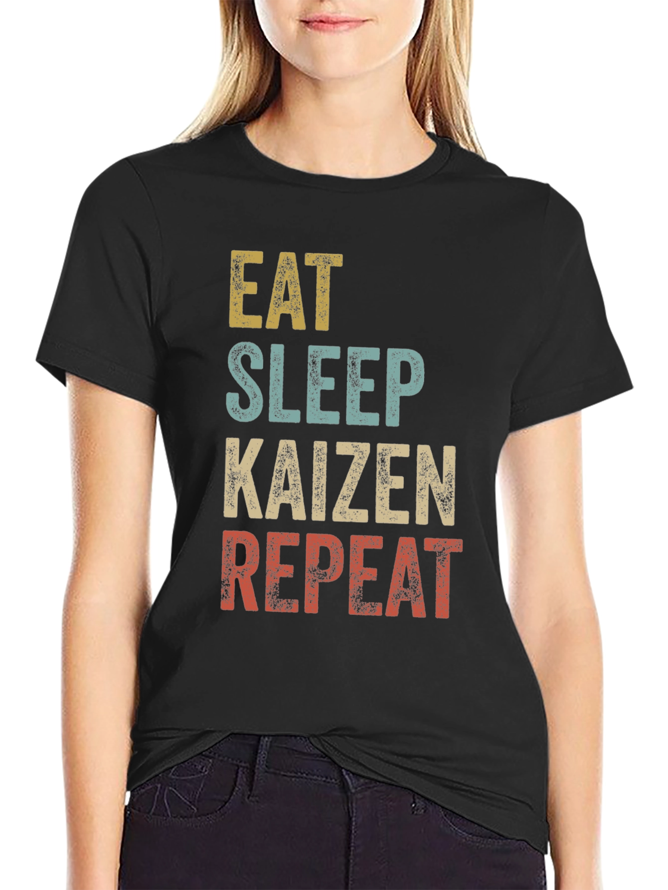 Eat Sleep Kaizen Repeat T-Shirt - Motivational Design