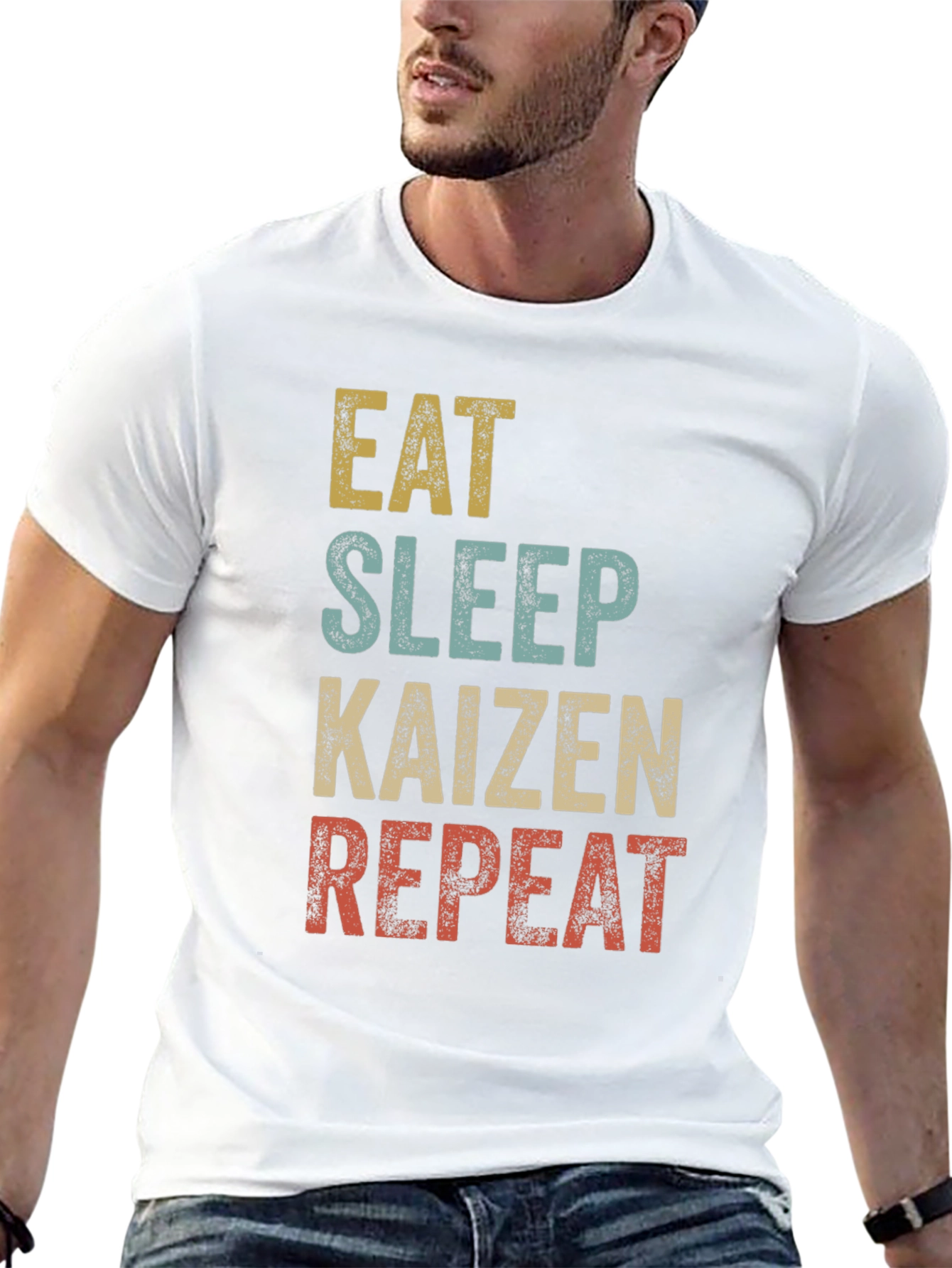 Eat Sleep Kaizen Repeat T-Shirt - Motivational Design