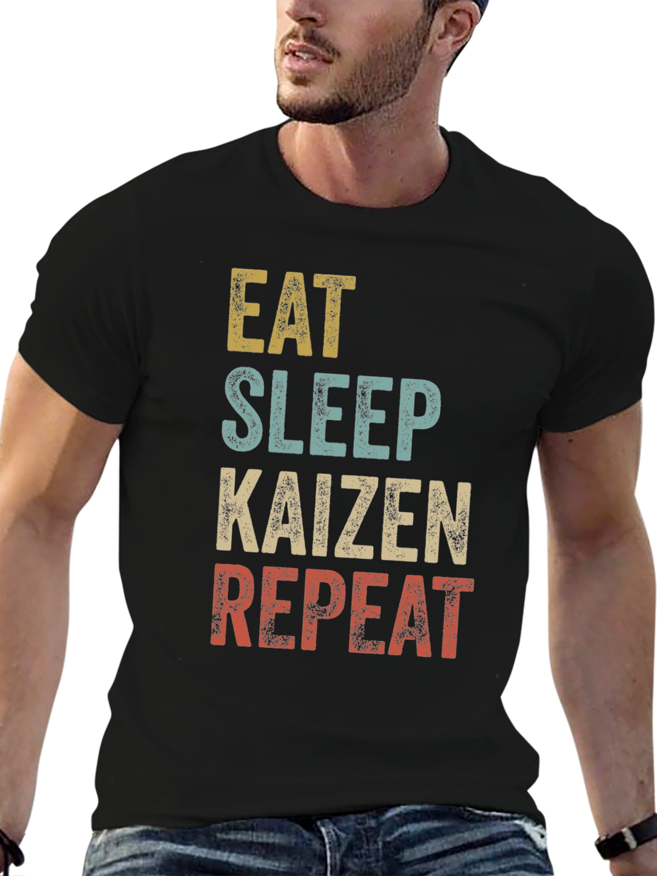 Eat Sleep Kaizen Repeat T-Shirt - Motivational Design