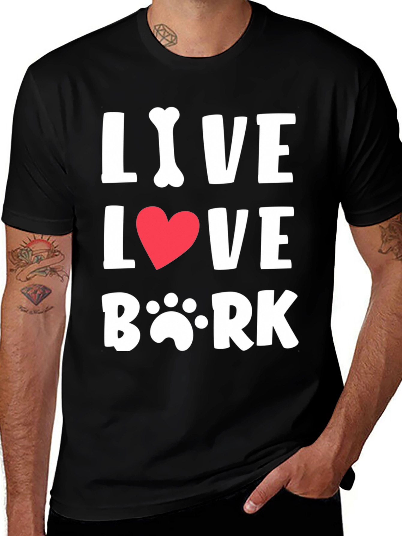 Live Love Bark T-Shirt - Dog Lover Tee