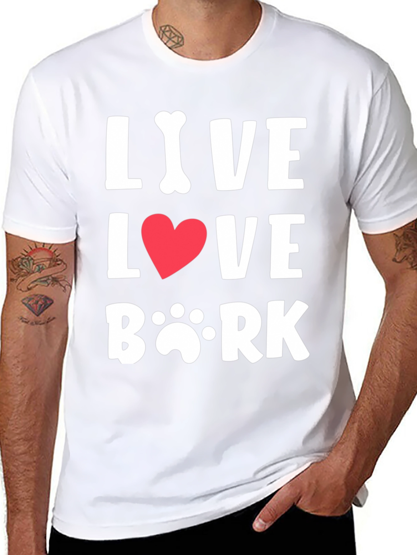 Live Love Bark T-Shirt - Dog Lover Tee