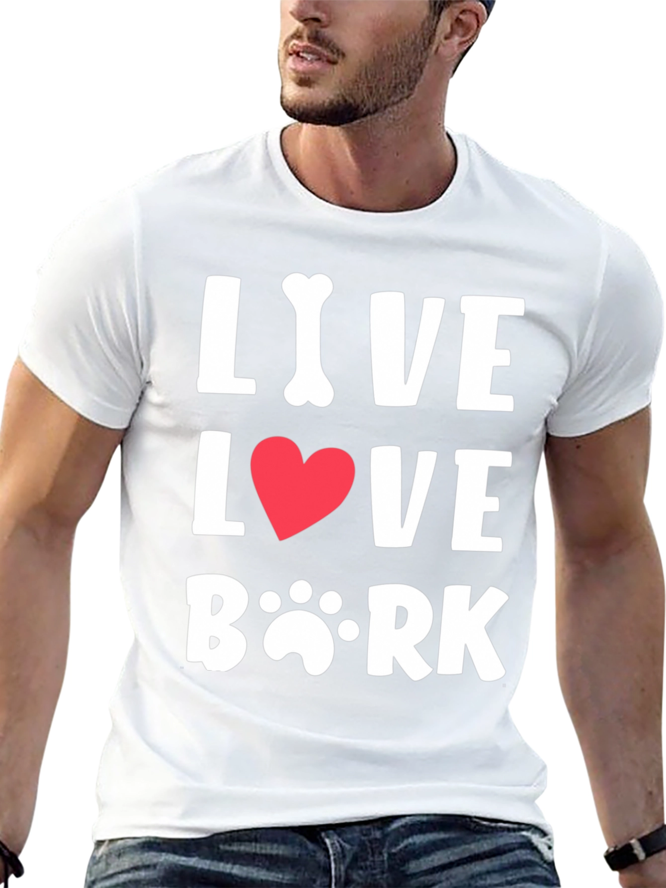 Live Love Bark T-Shirt - Dog Lover Tee