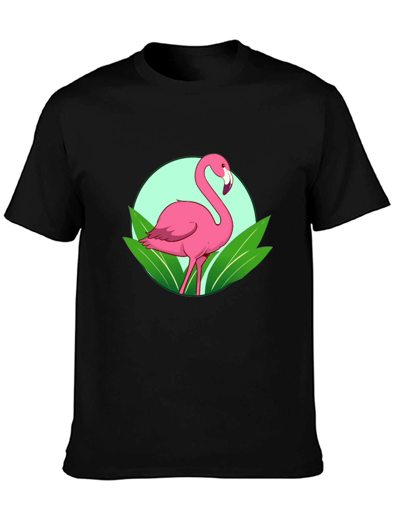 Flamingo Graphic Tee - Tropical Bird Design