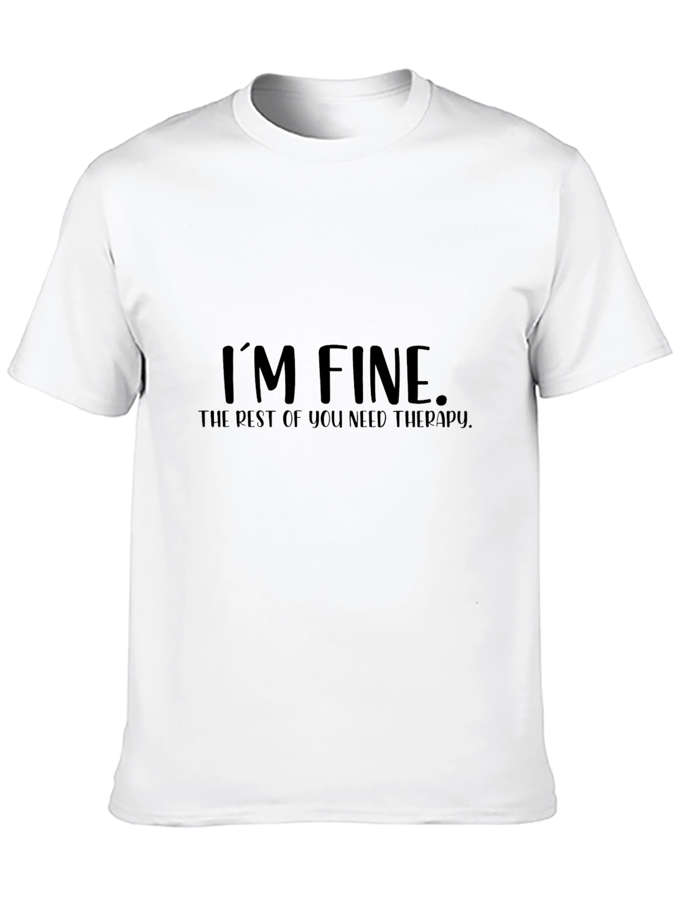 Im Fine Black Cotton Graphic Tee