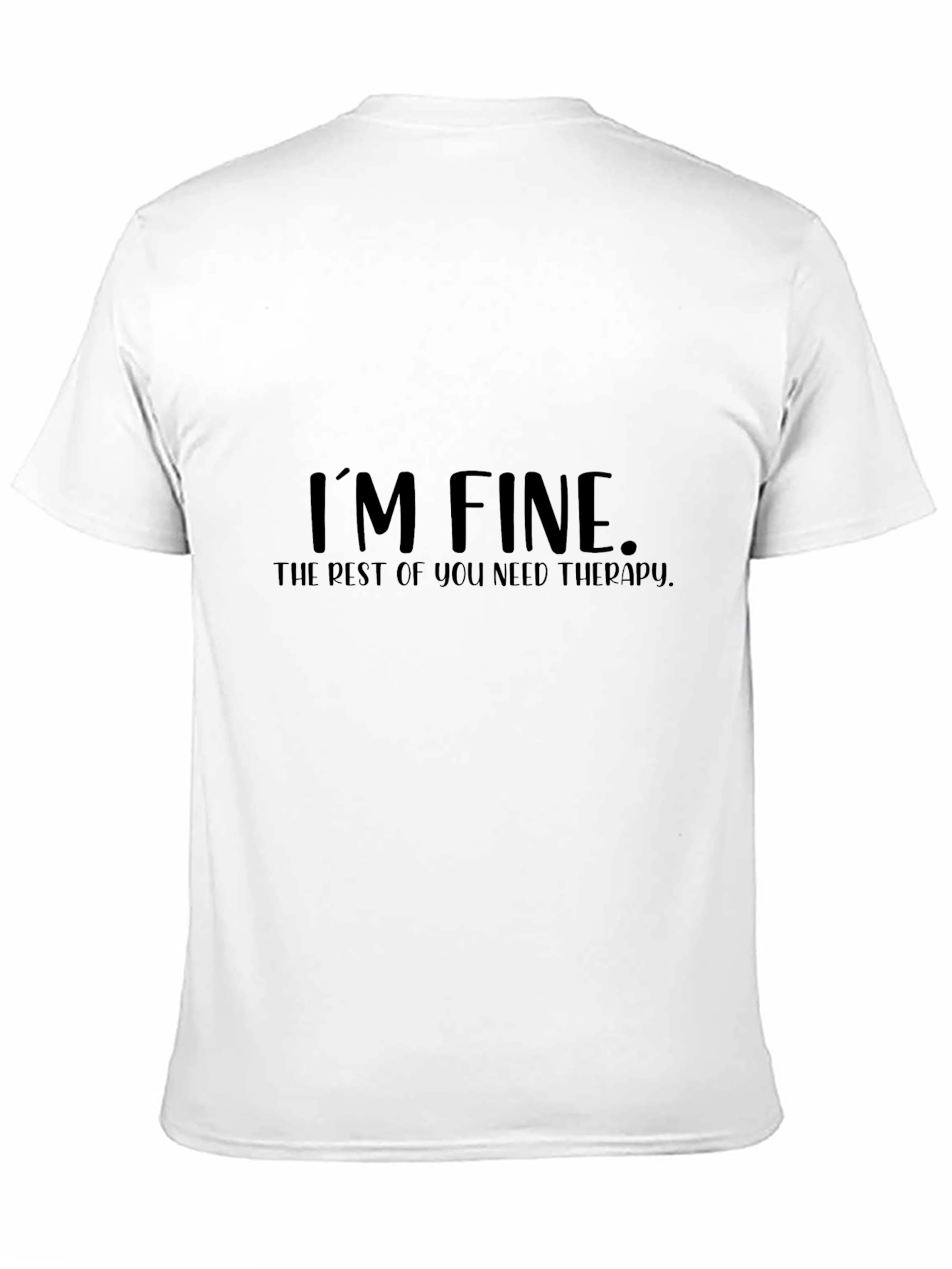 Im Fine Black Cotton Graphic Tee