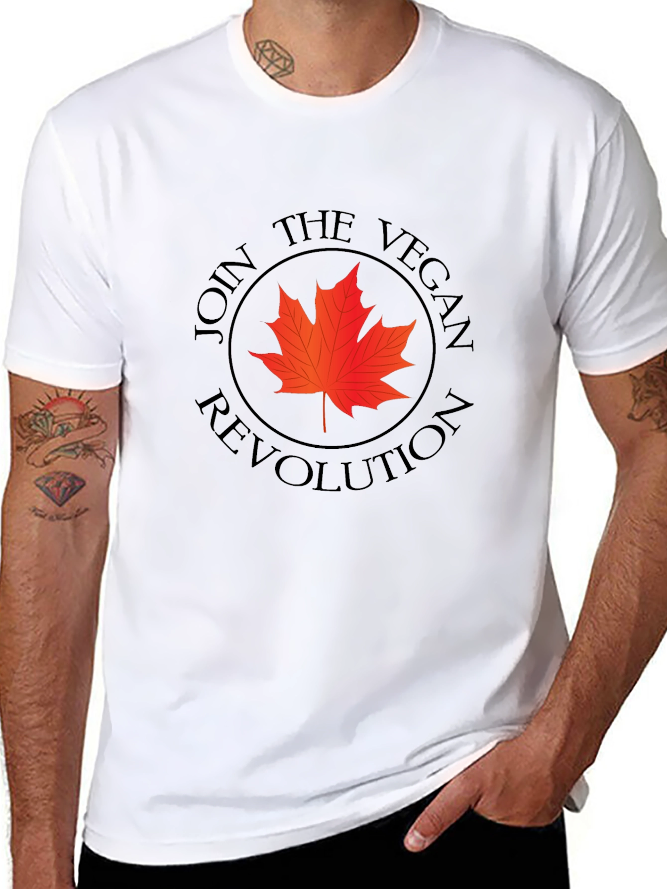 Vegan Revolution Maple Leaf Graphic Tee