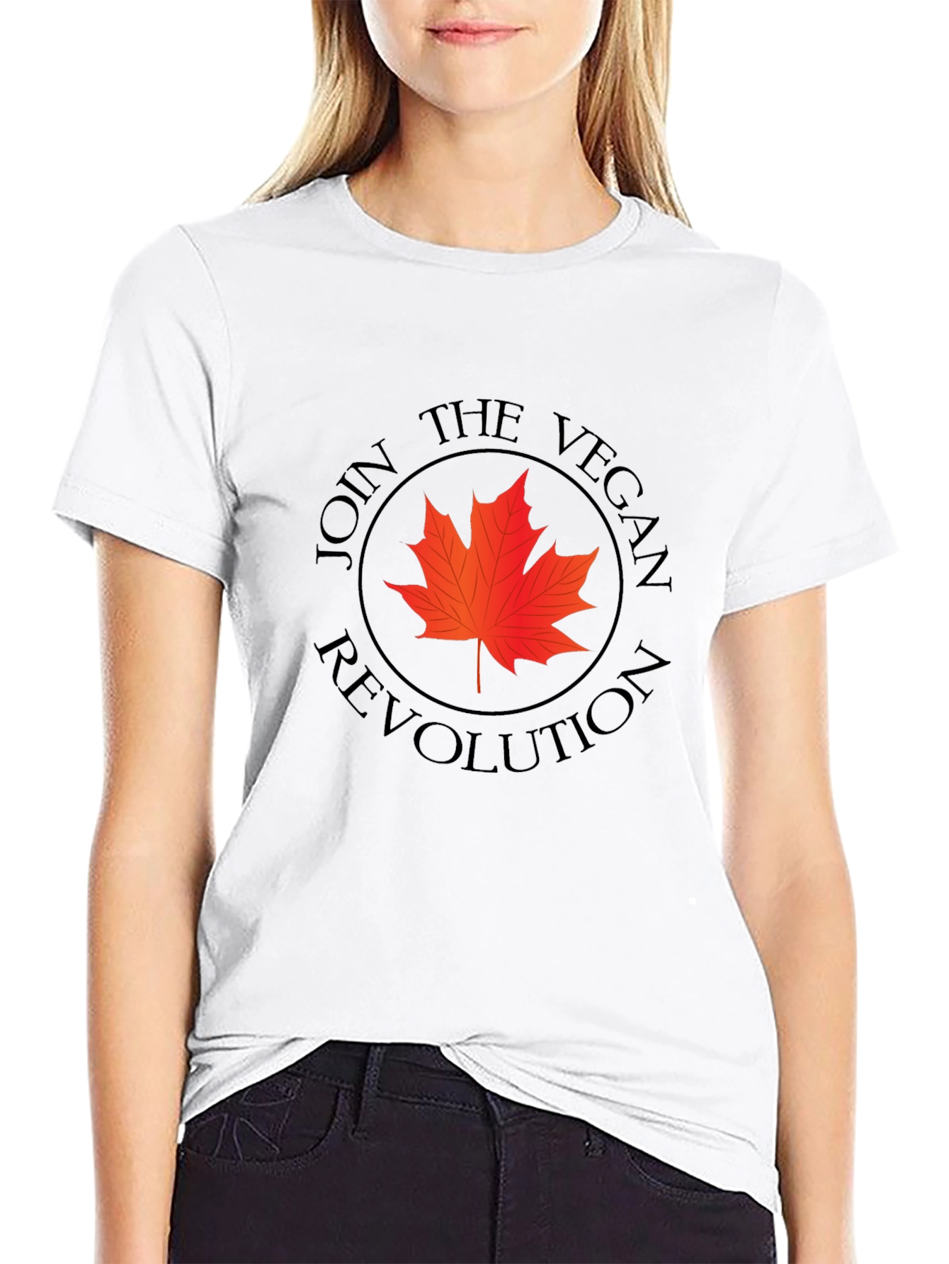 Vegan Revolution Maple Leaf Graphic Tee