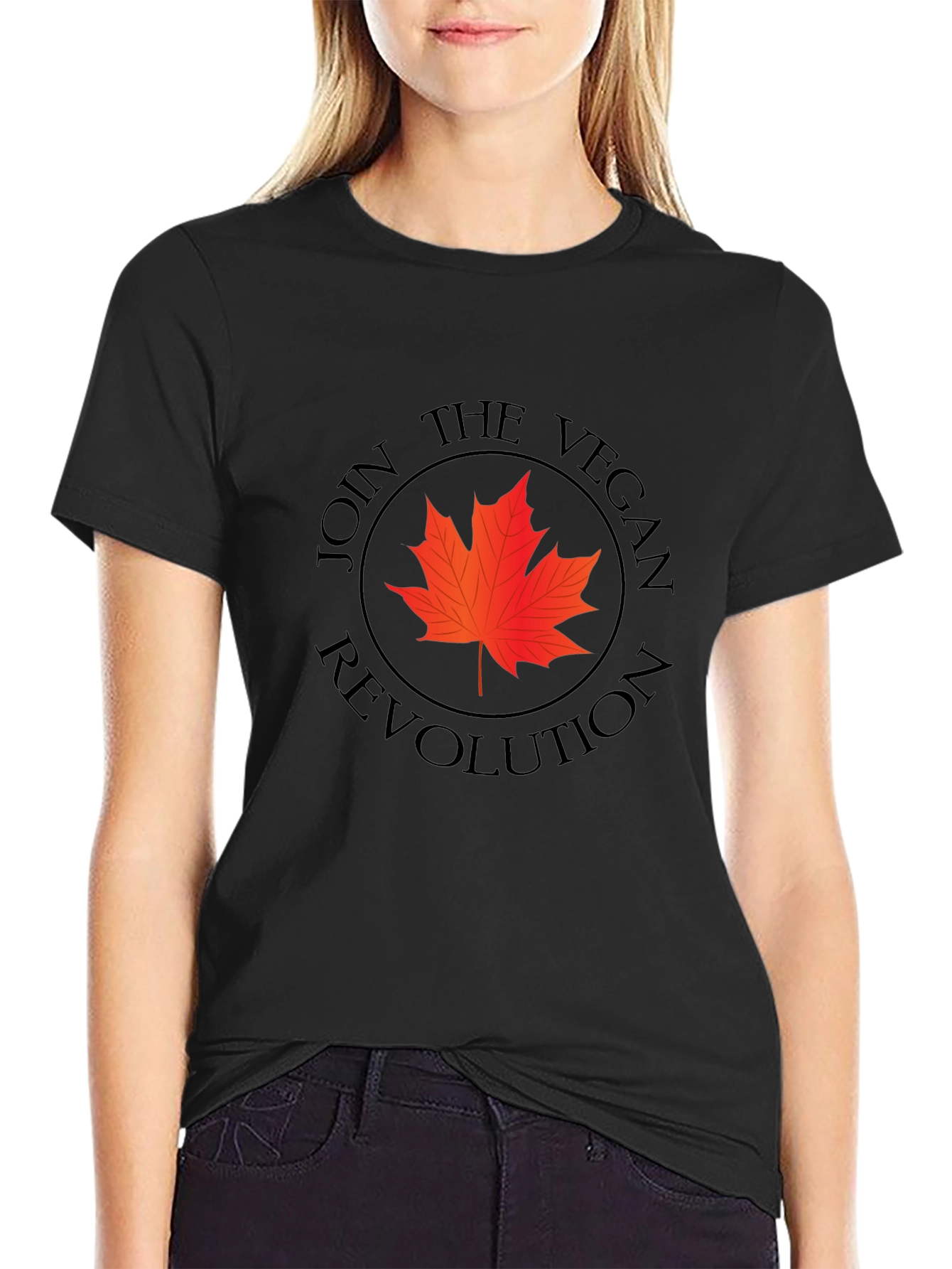 Vegan Revolution Maple Leaf Graphic Tee