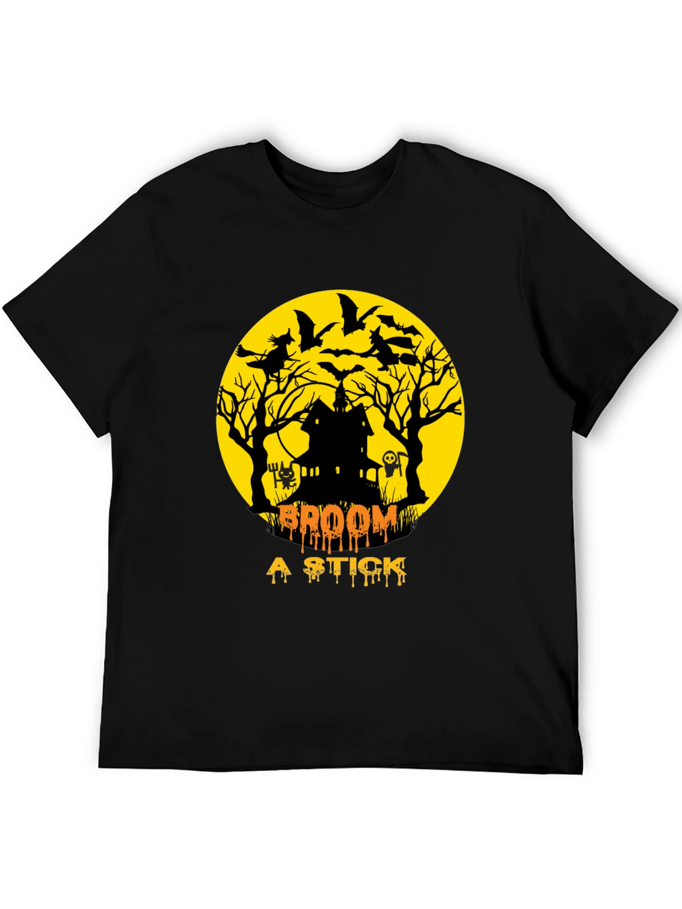 Halloween T-Shirt: Broom a Stick Design