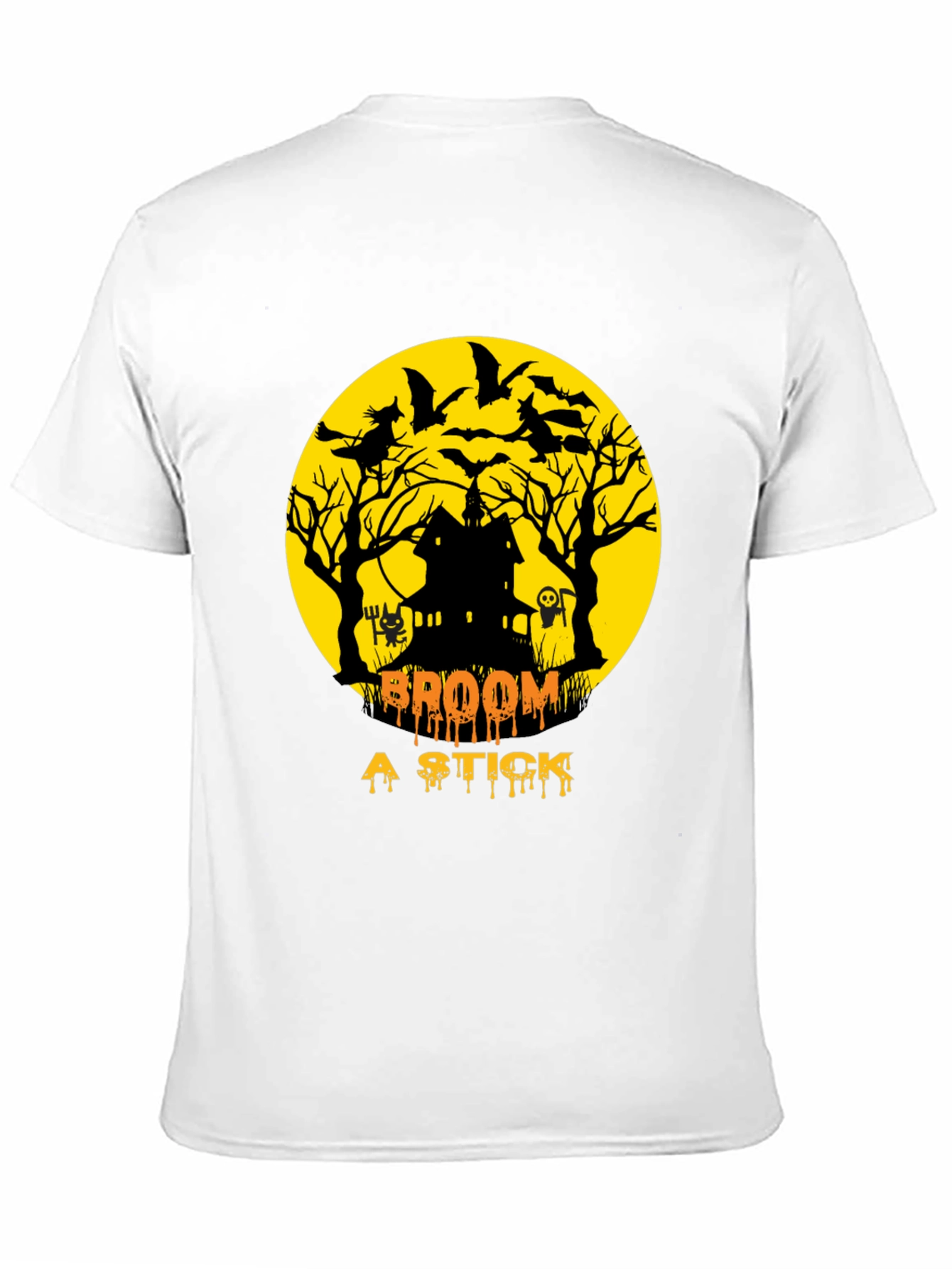 Halloween T-Shirt: Broom a Stick Design