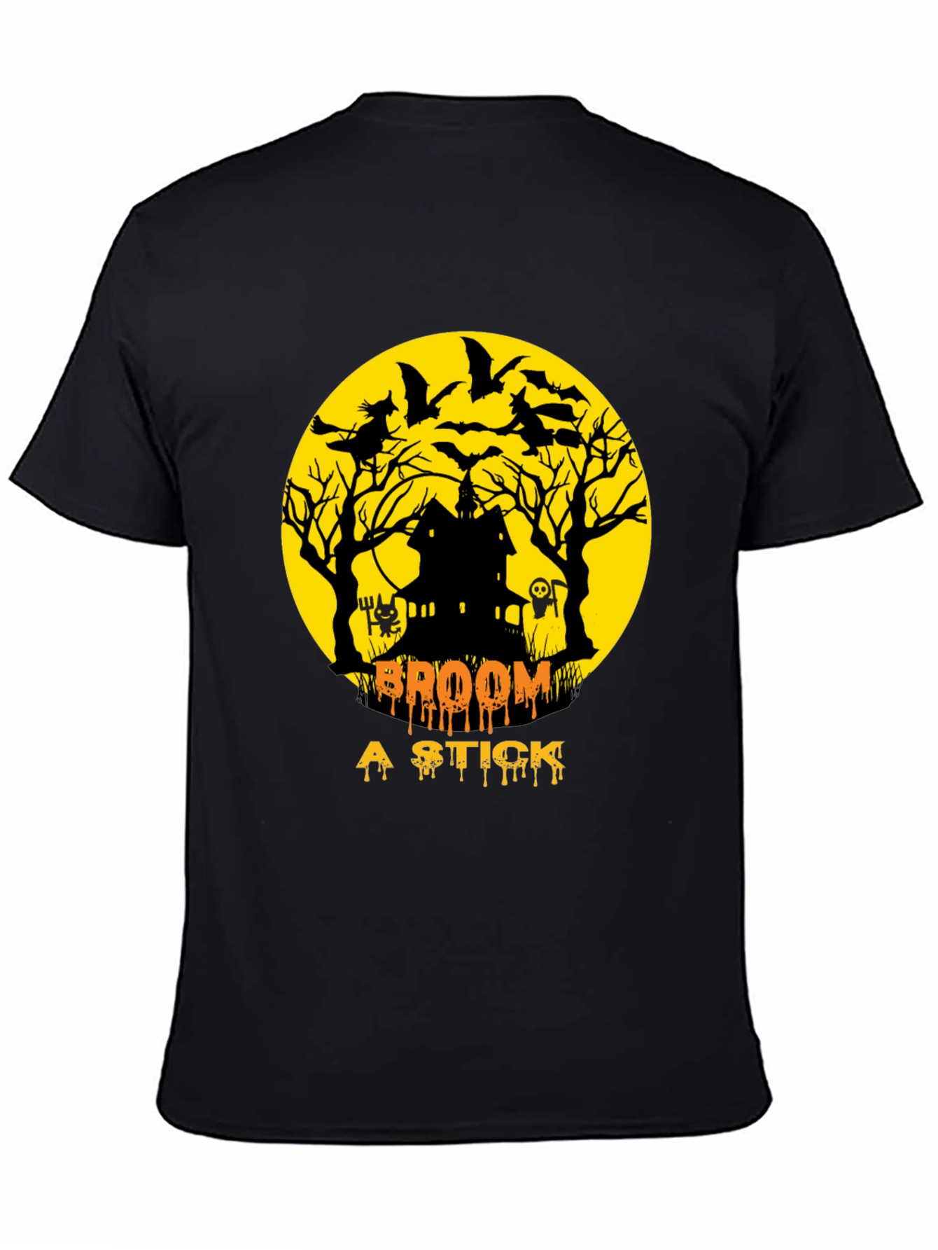 Halloween T-Shirt: Broom a Stick Design