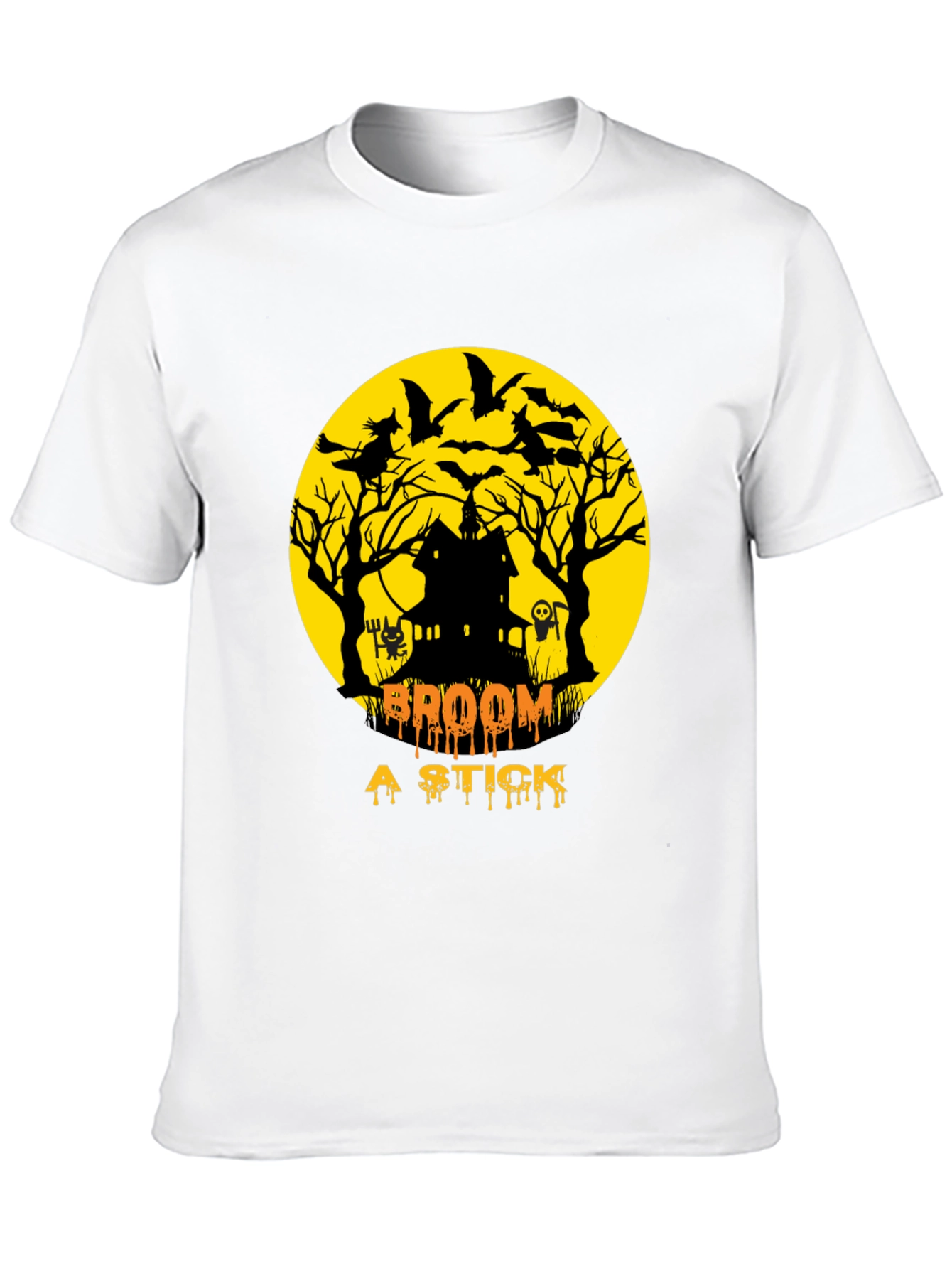 Halloween T-Shirt: Broom a Stick Design