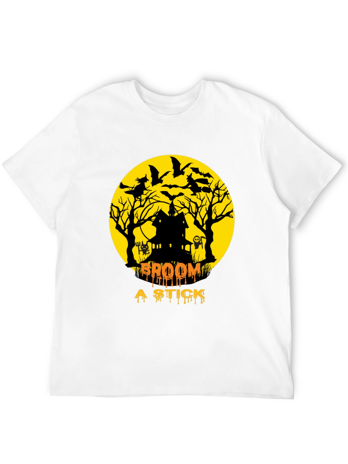 Halloween T-Shirt: Broom a Stick Design