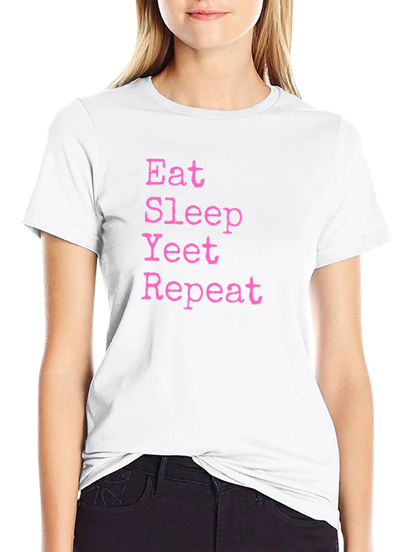 Eat Sleep Yeet Repeat Black T-Shirt