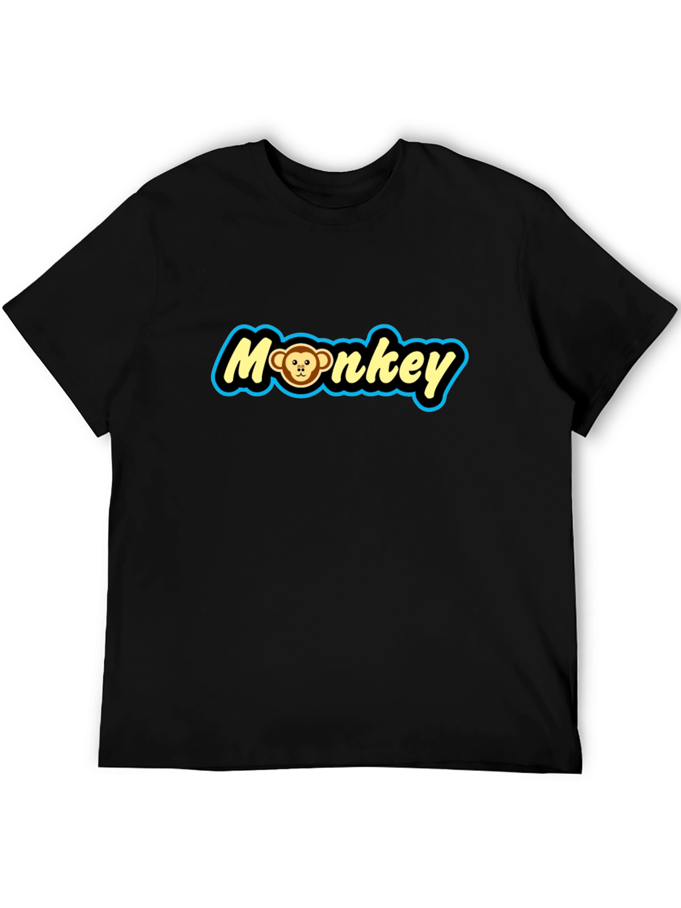 Monkey Graphic Tee - Novelty Print Crew Neck T-Shirt