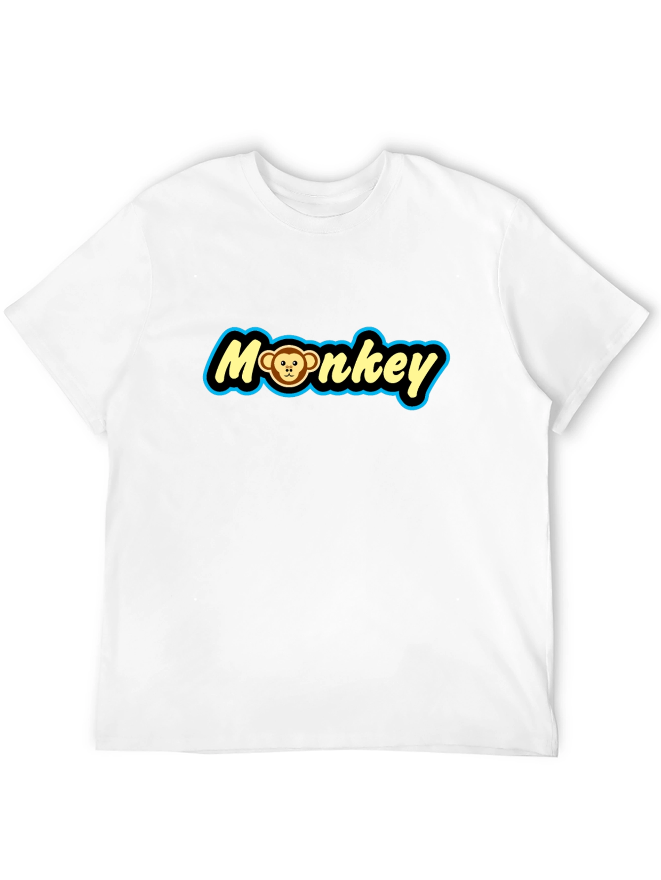 Monkey Graphic Tee - Novelty Print Crew Neck T-Shirt