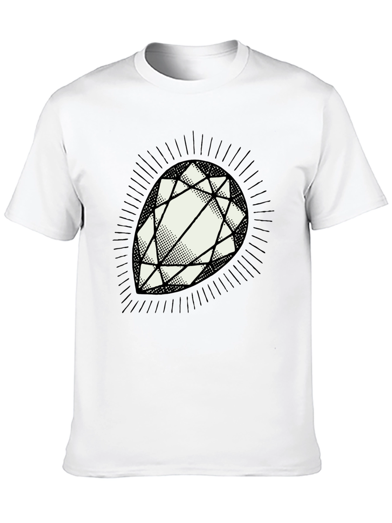 Diamond Graphic Mens Black T-Shirt