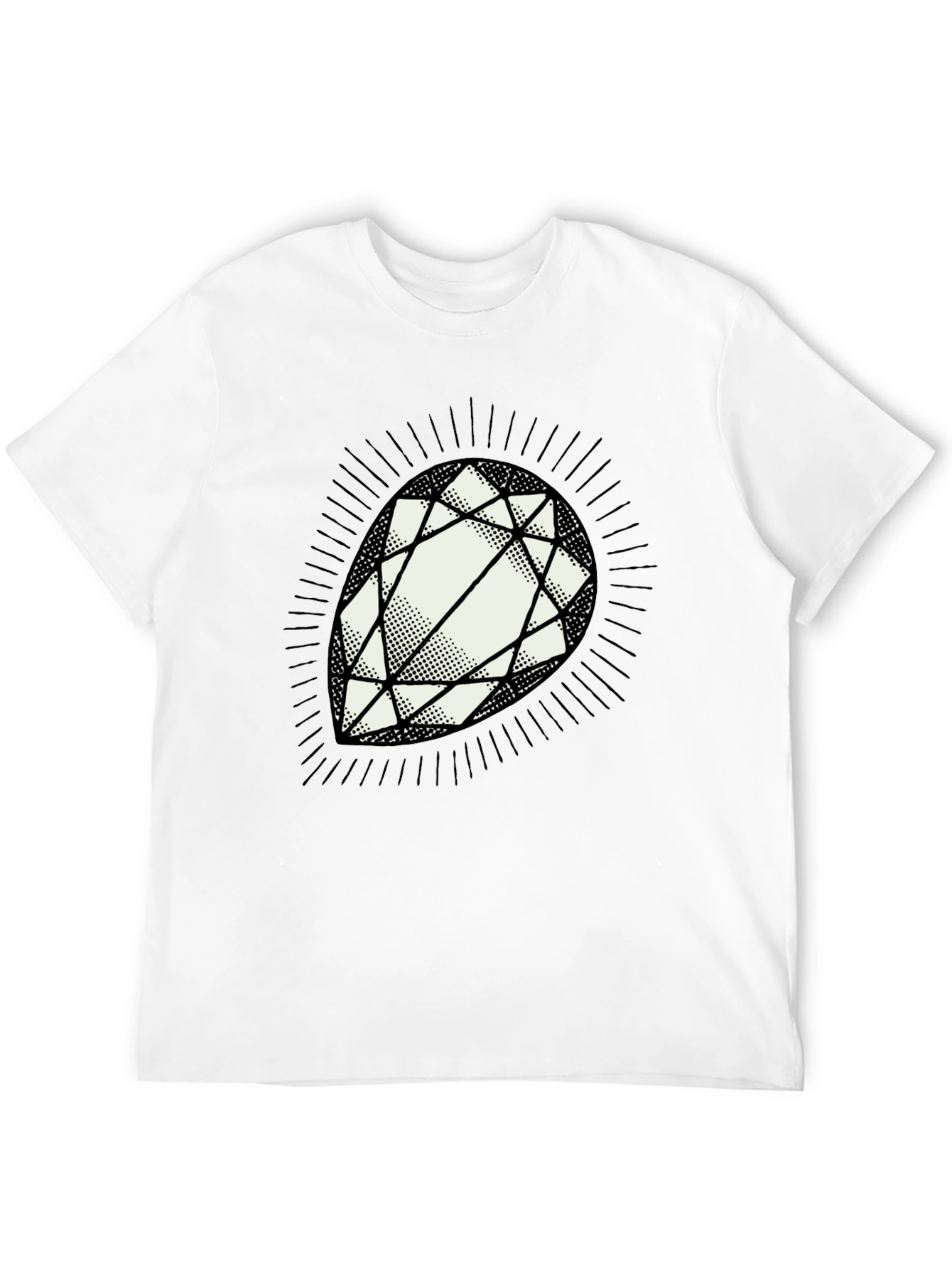 Diamond Graphic Mens Black T-Shirt