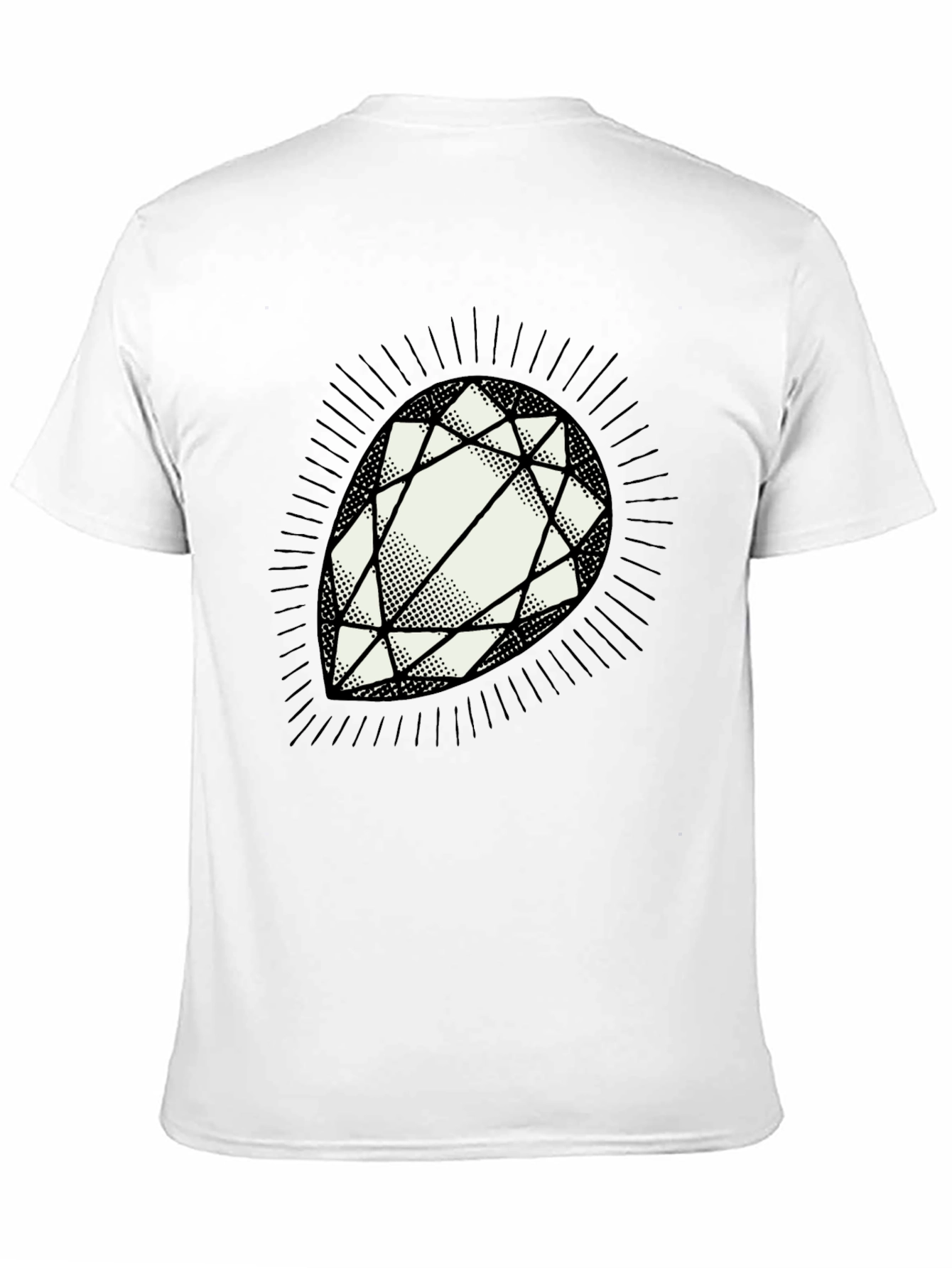 Diamond Graphic Mens Black T-Shirt