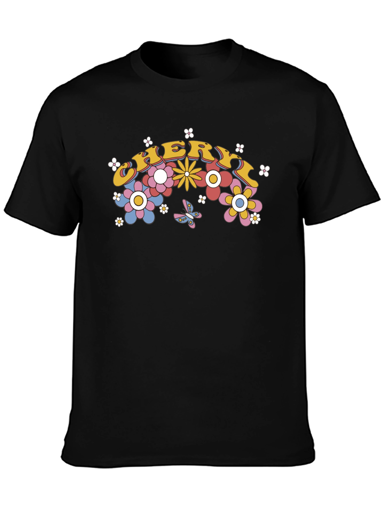 Cheryl Floral Graphic T-Shirt - Retro Style