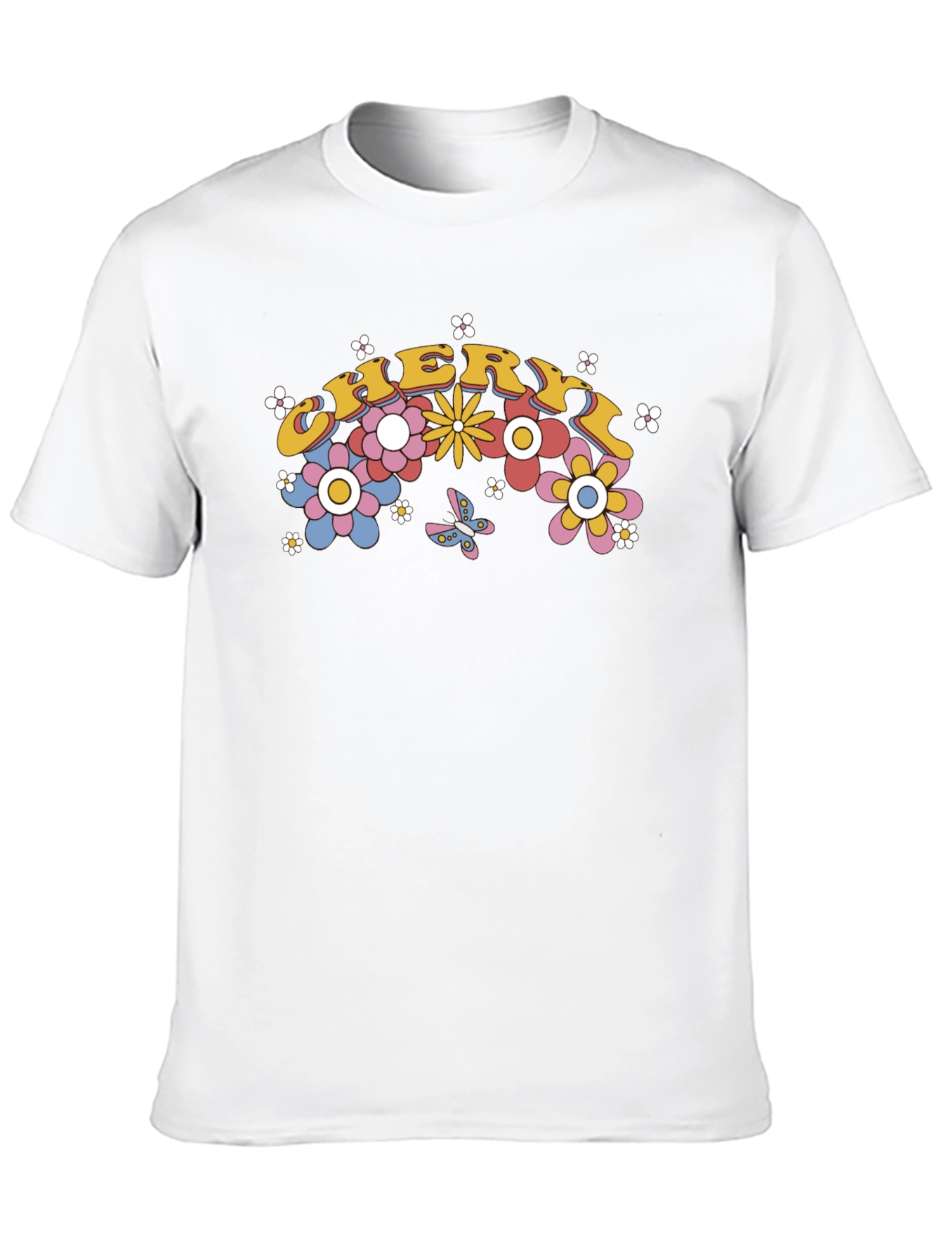 Cheryl Floral Graphic T-Shirt - Retro Style
