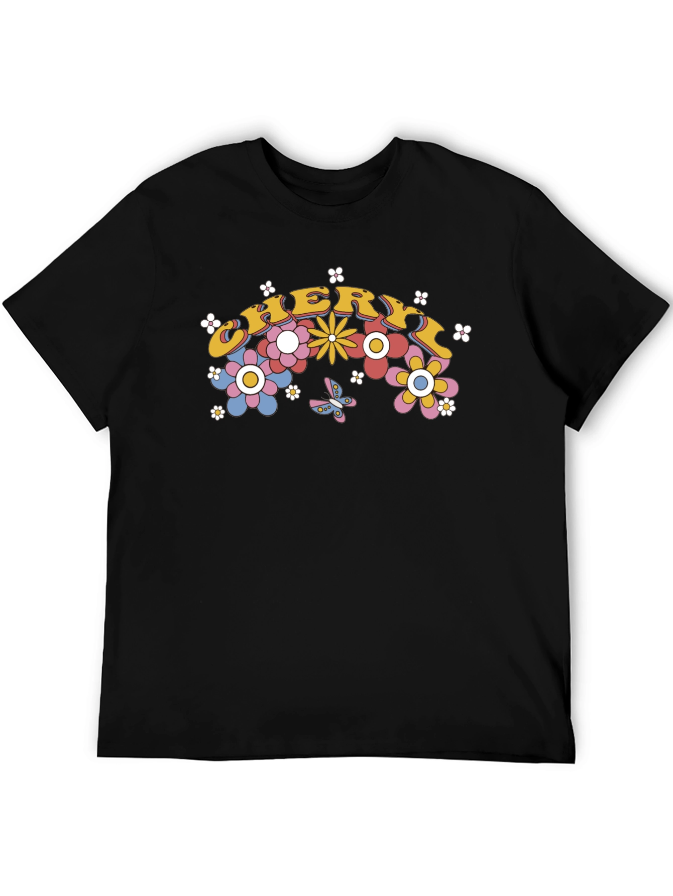 Cheryl Floral Graphic T-Shirt - Retro Style