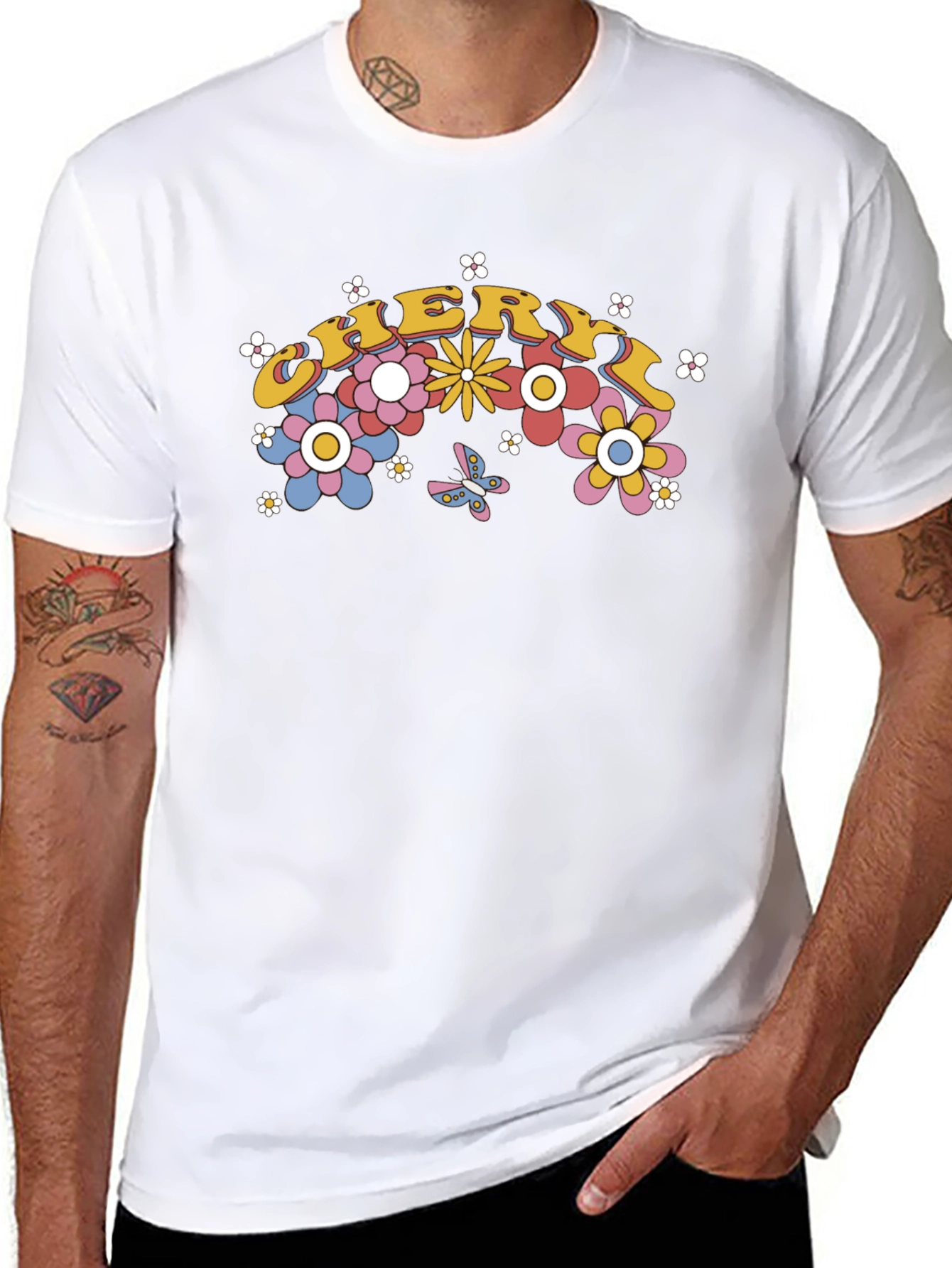 Cheryl Floral Graphic T-Shirt - Retro Style