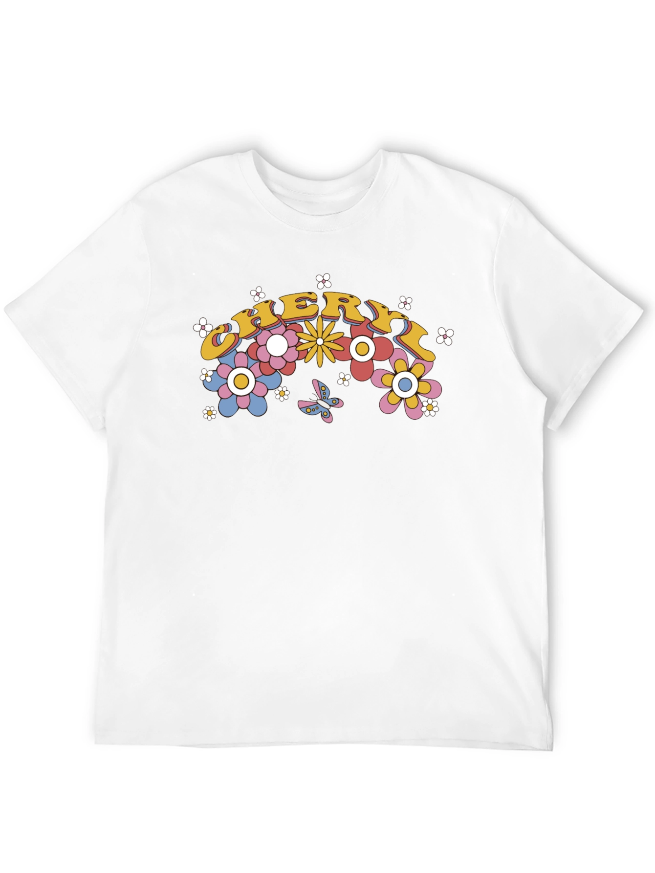 Cheryl Floral Graphic T-Shirt - Retro Style