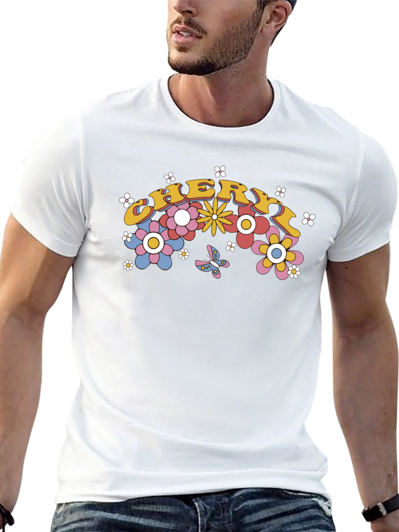 Cheryl Floral Graphic T-Shirt - Retro Style