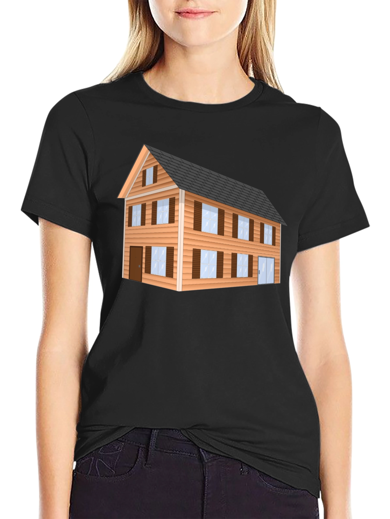 House Graphic Black T-Shirt