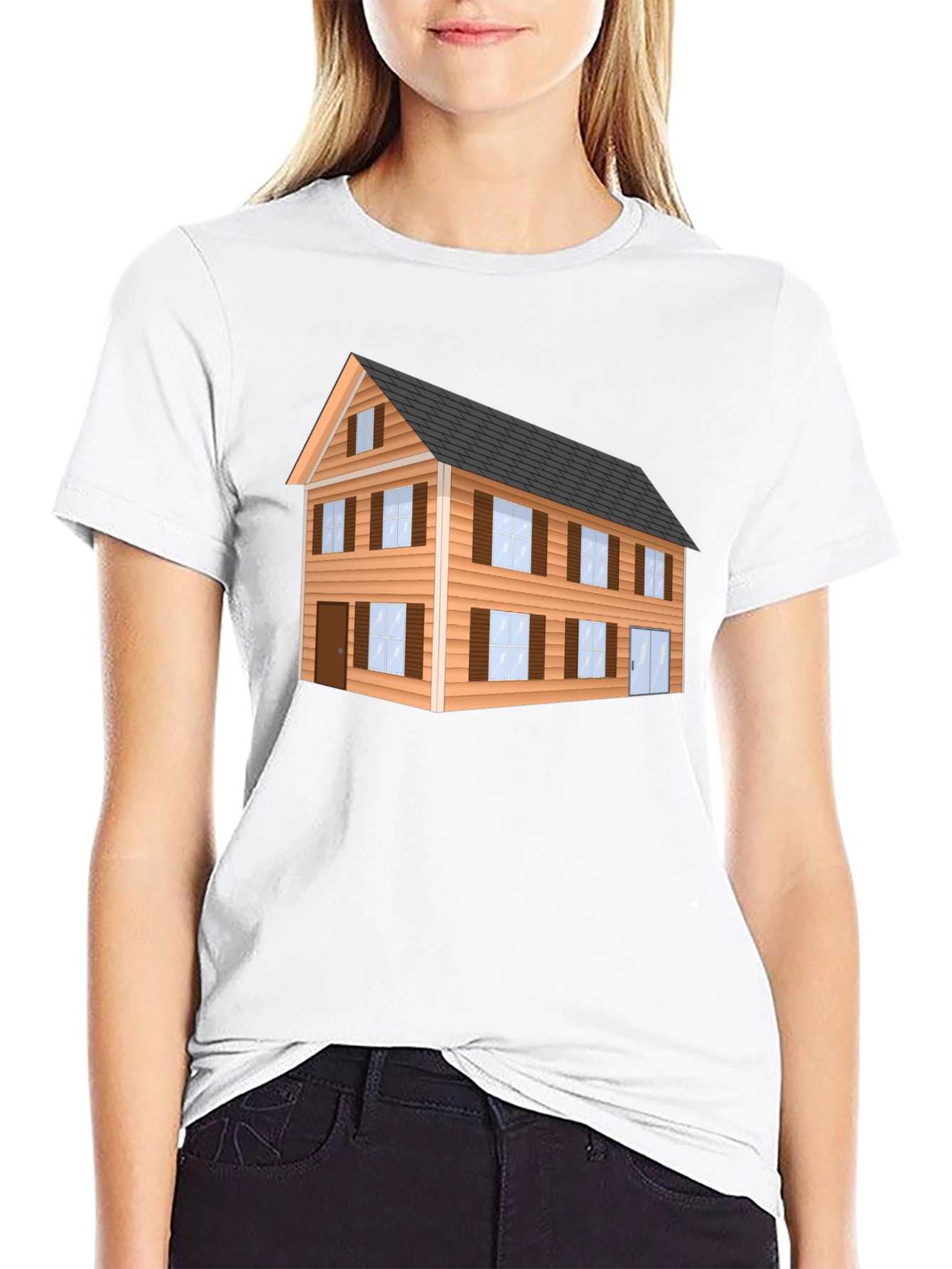 House Graphic Black T-Shirt
