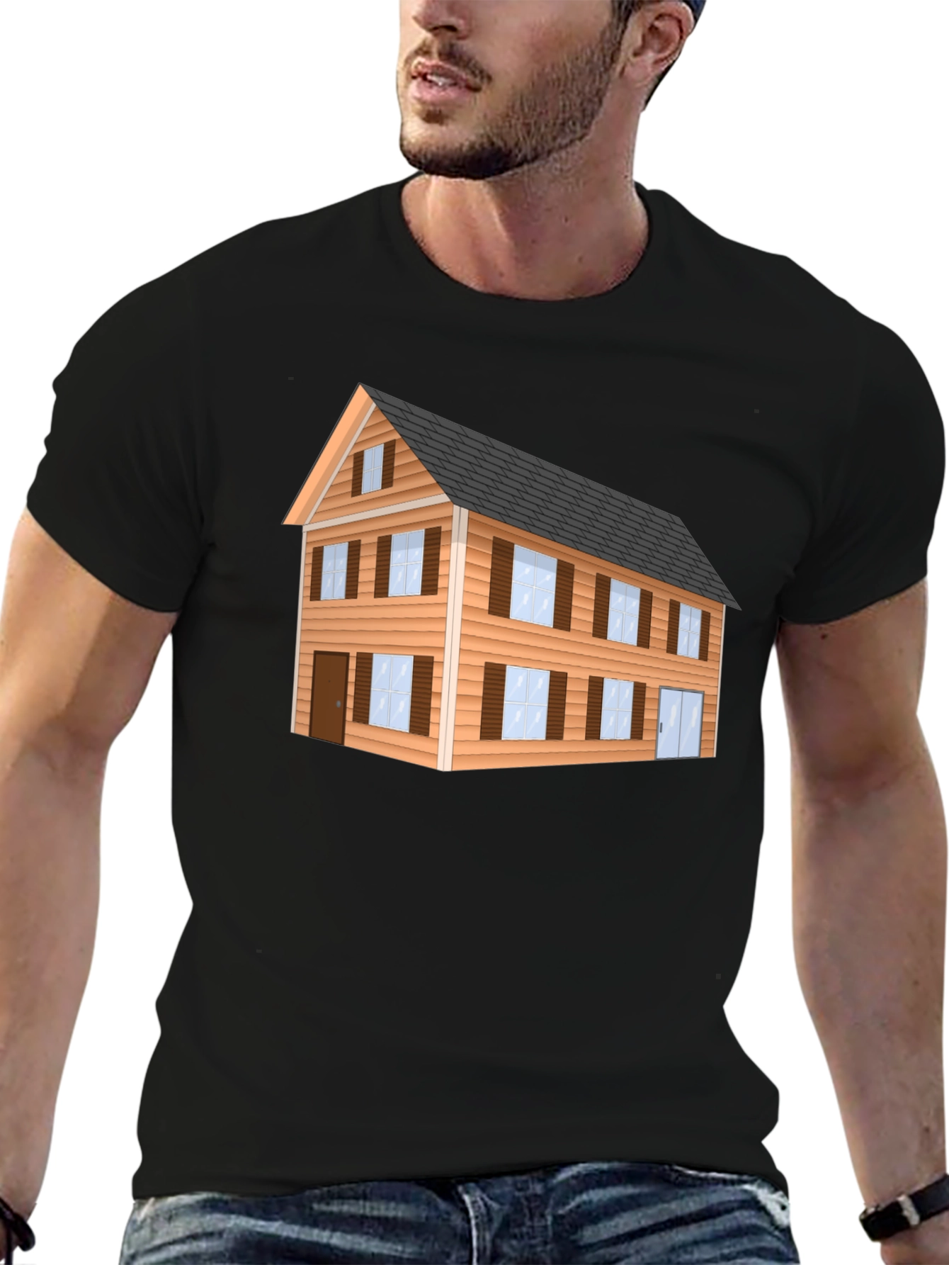 House Graphic Black T-Shirt