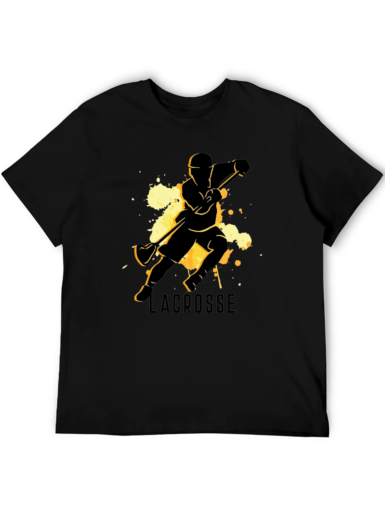 Lacrosse Player Graphic Tee - Black