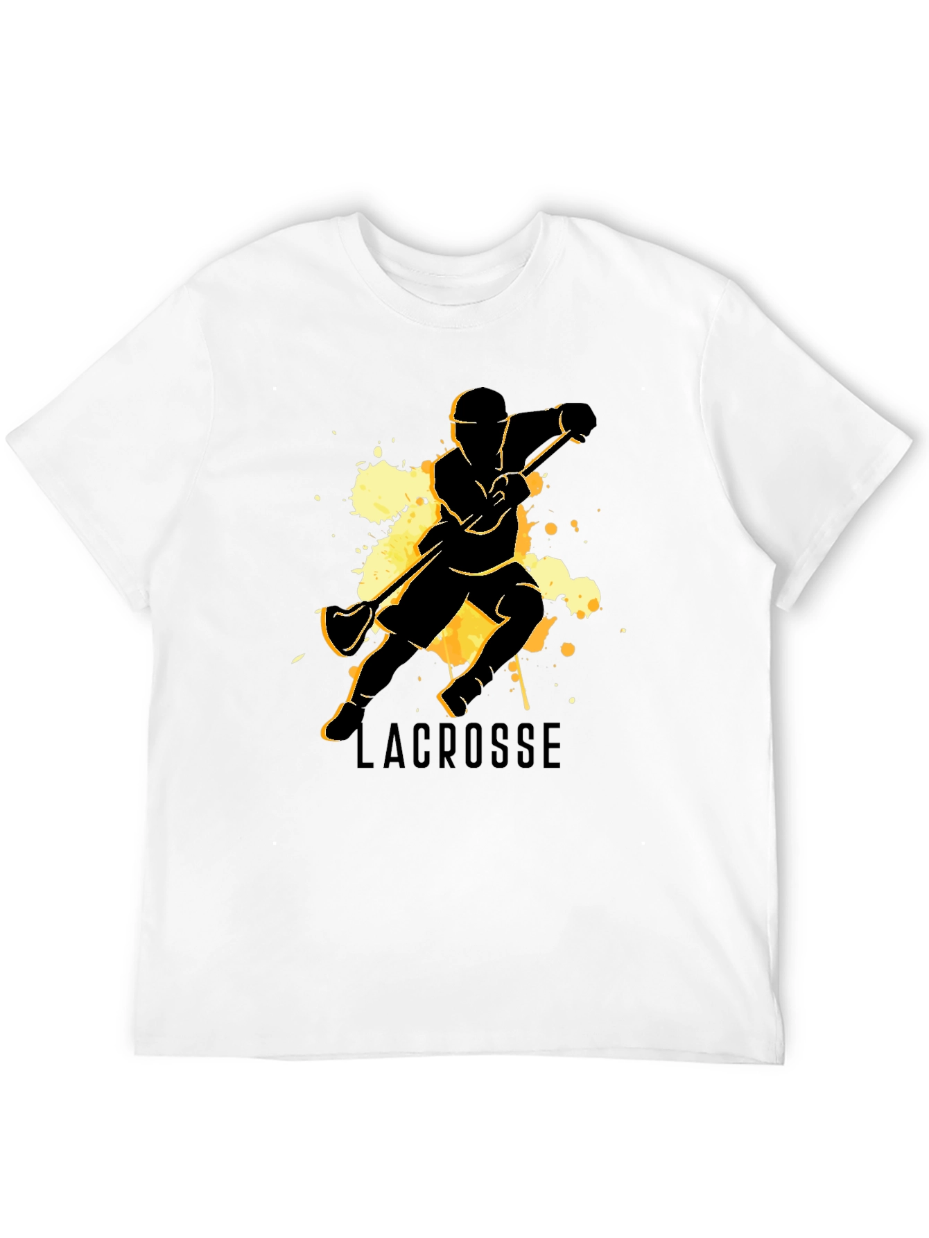 Lacrosse Player Graphic Tee - Black