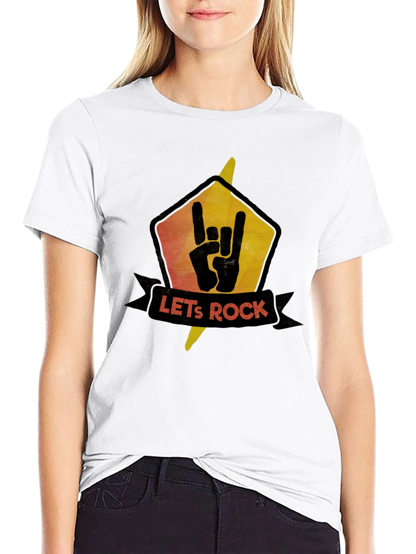 Lets Rock Graphic Tee - Black