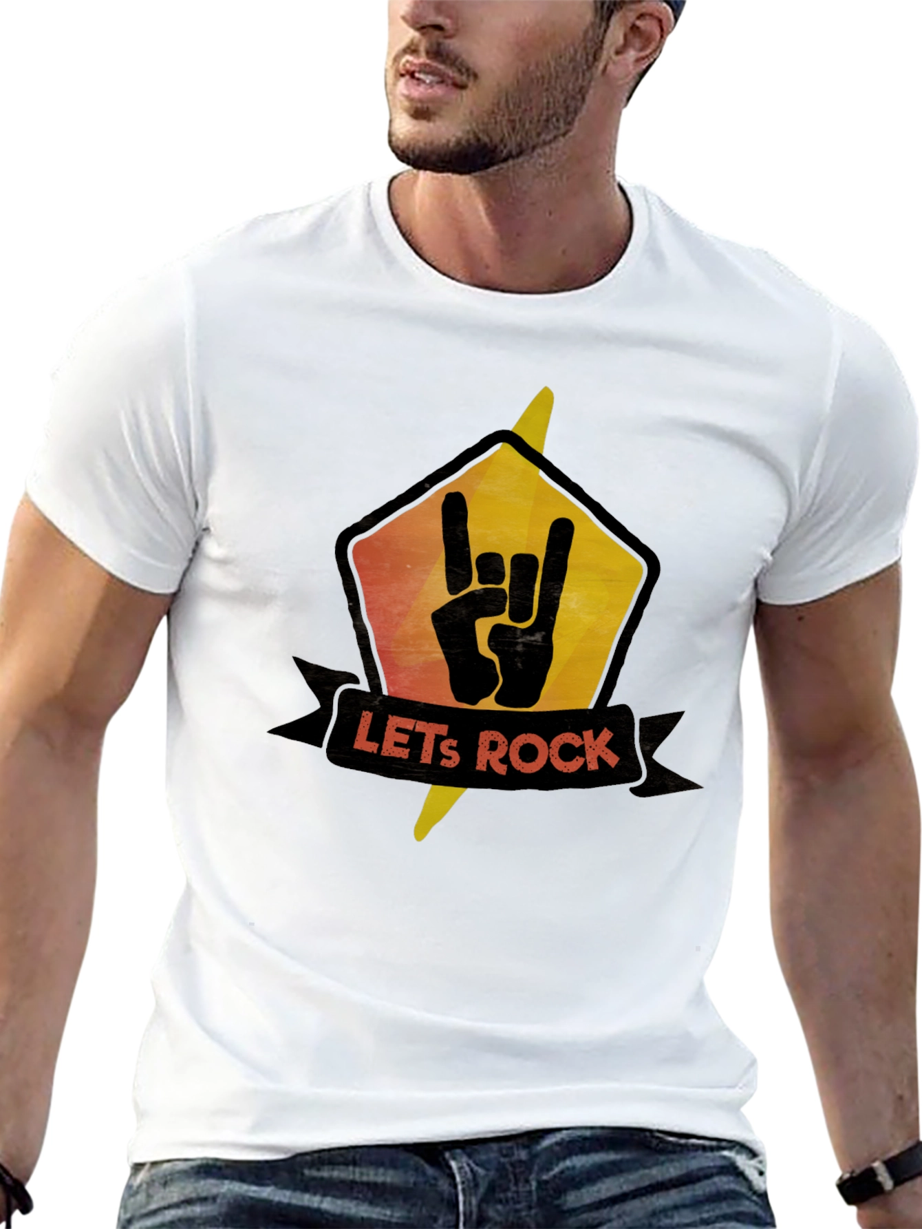 Lets Rock Graphic Tee - Black
