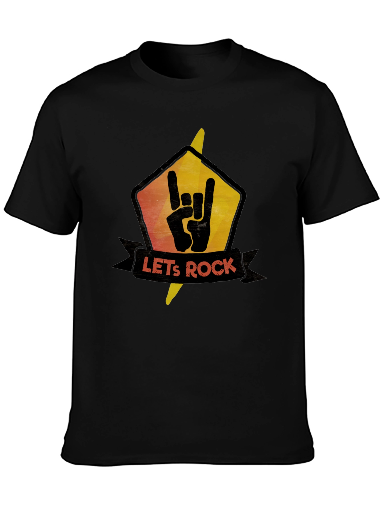 Lets Rock Graphic Tee - Black