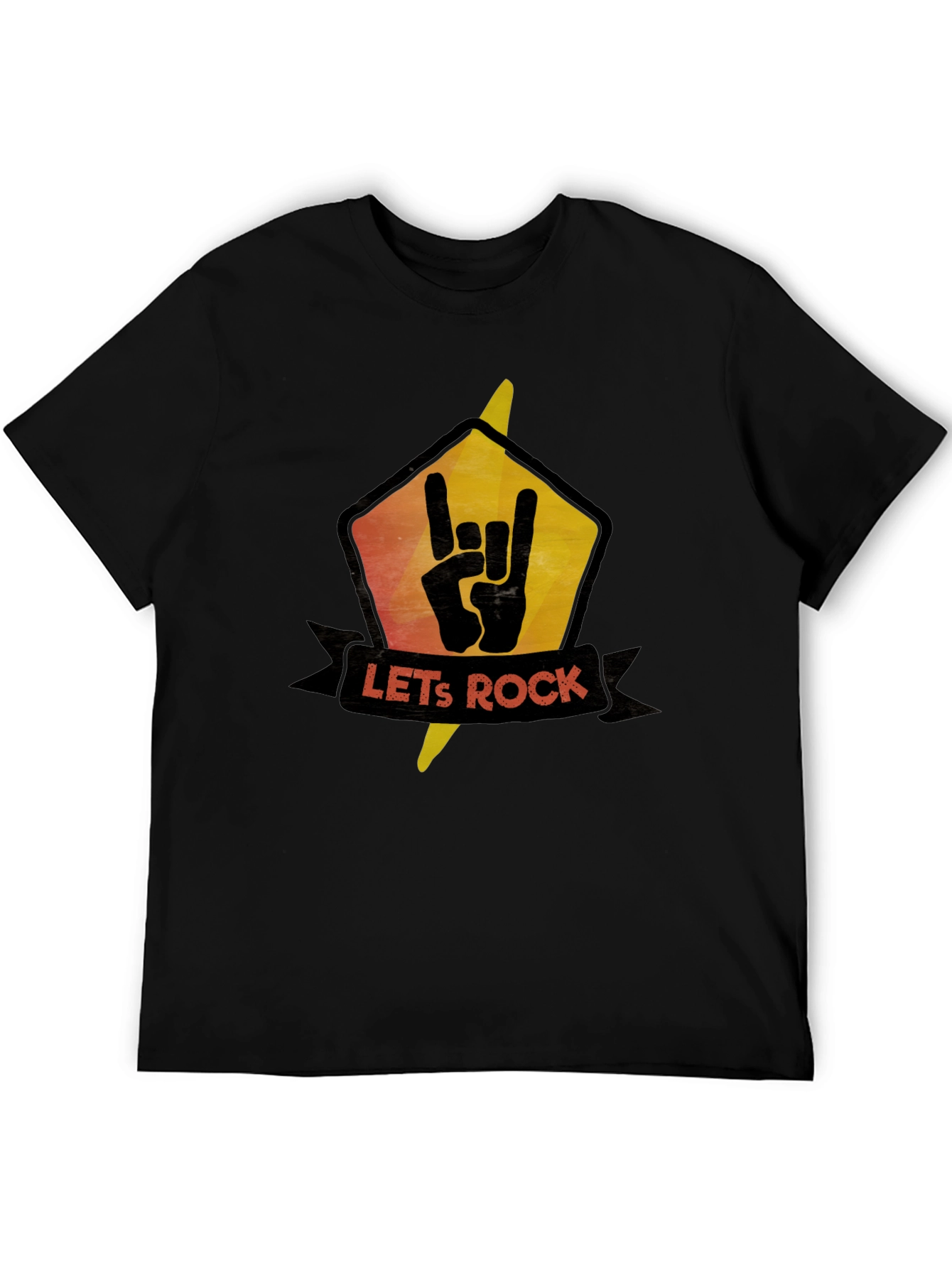 Lets Rock Graphic Tee - Black