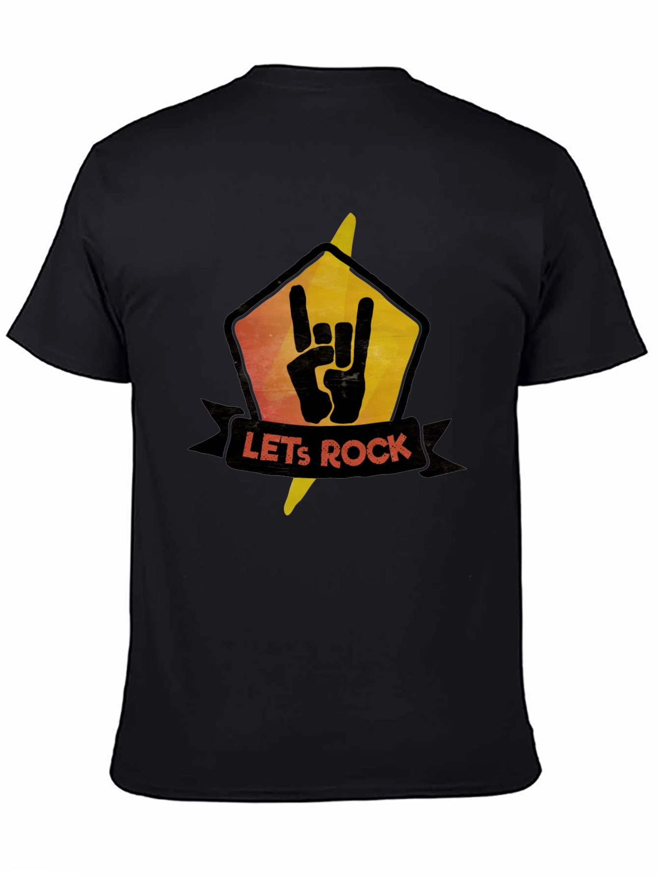 Lets Rock Graphic Tee - Black