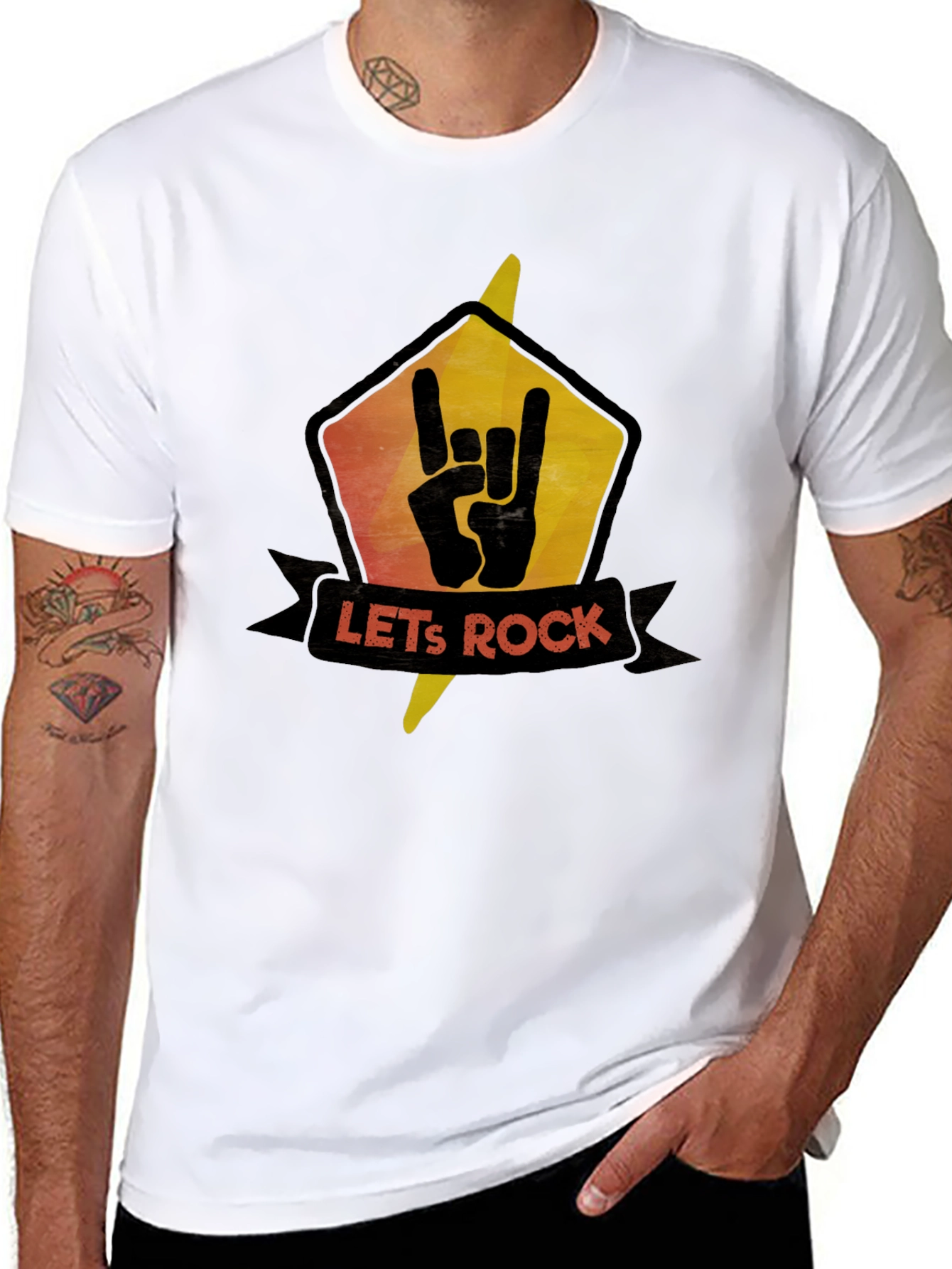 Lets Rock Graphic Tee - Black