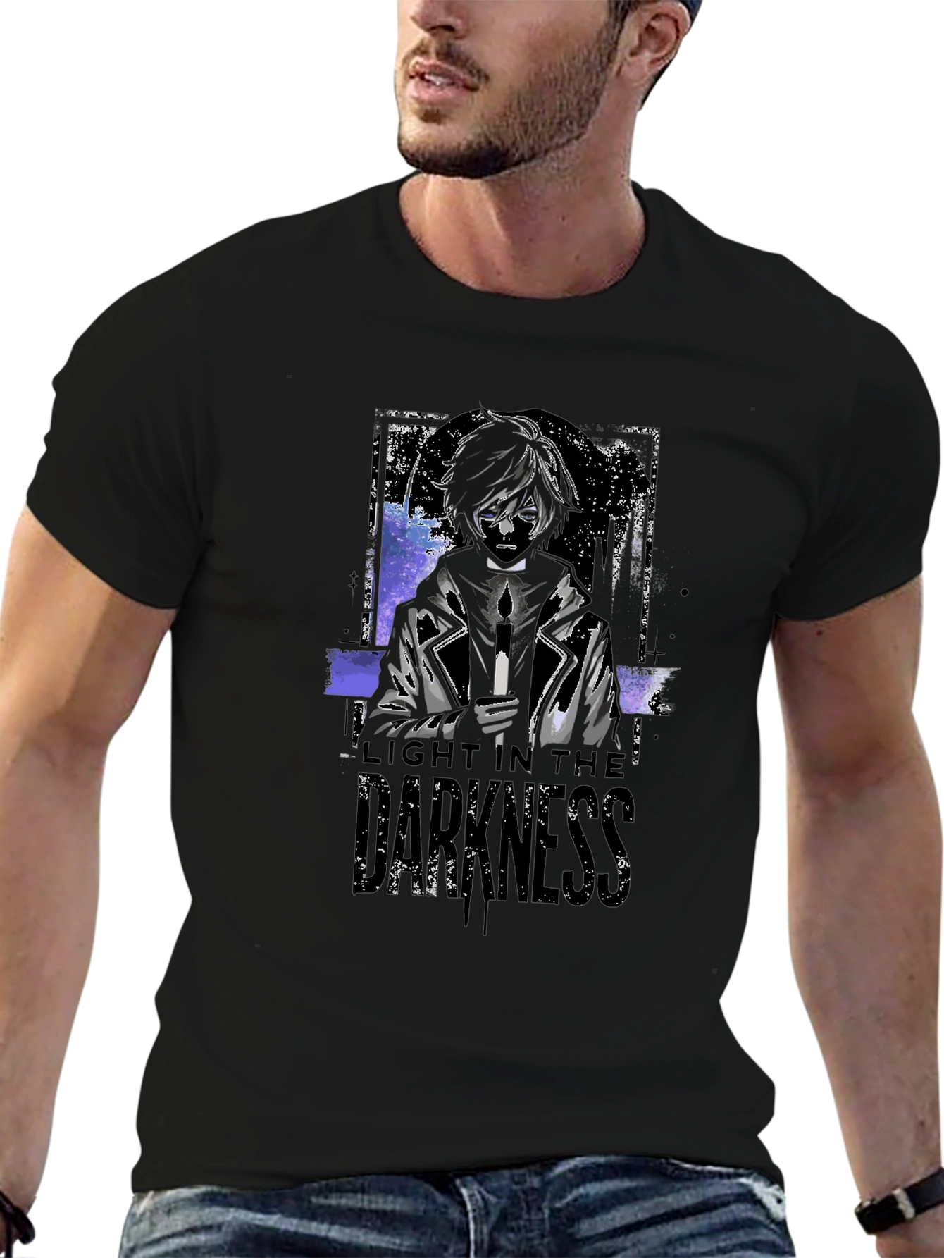 Light in the Darkness Graphic Tee - Black