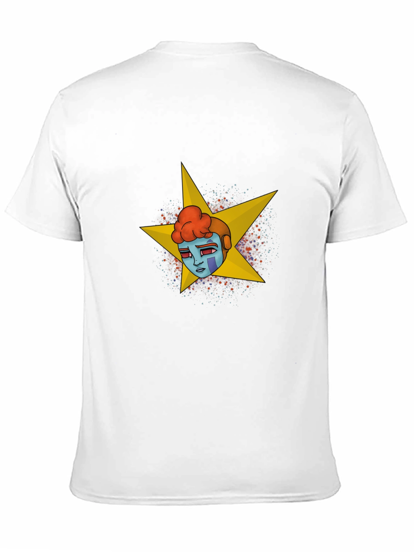 Black Graphic Tee - Retro Robot Star