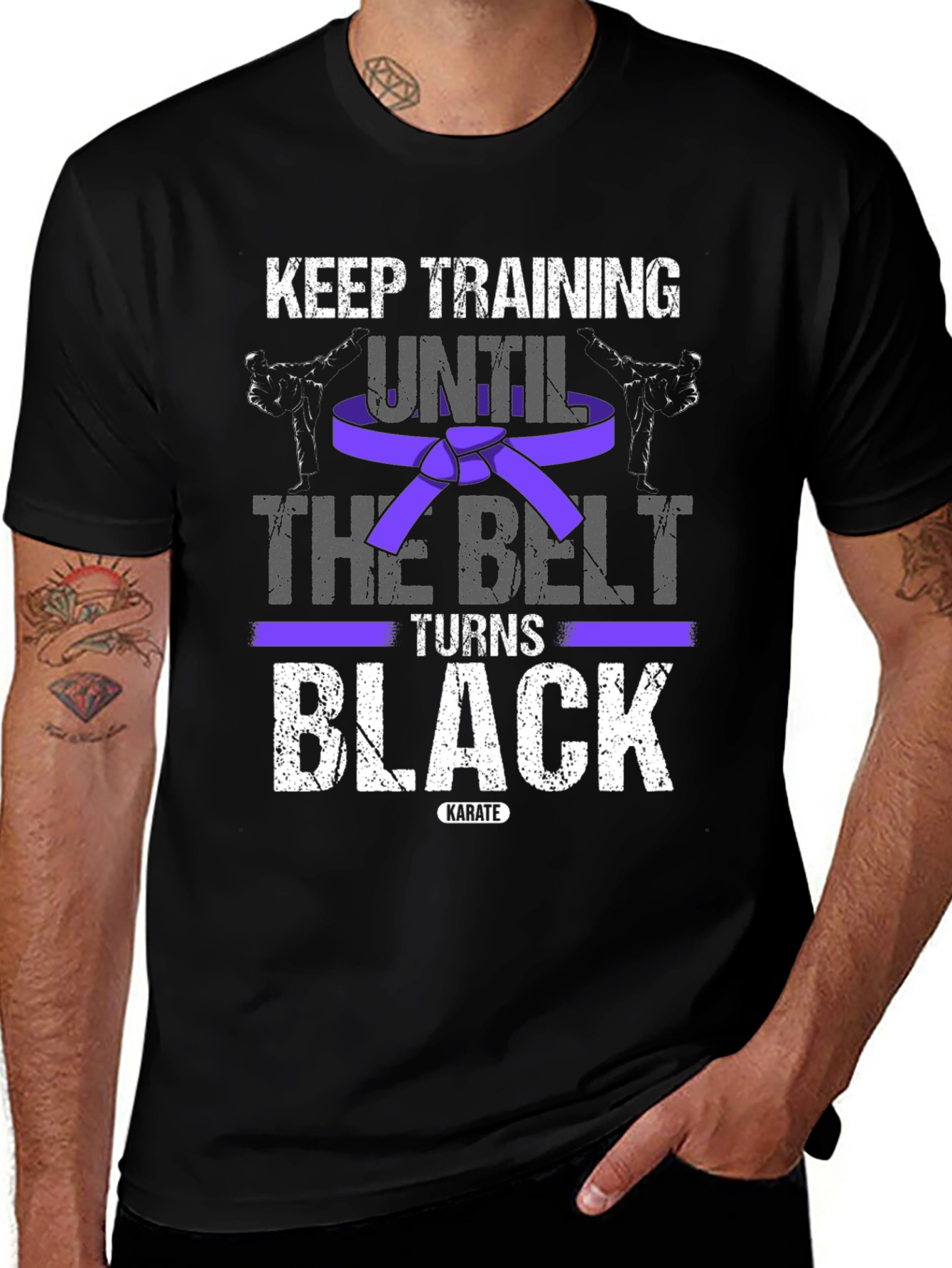 Keep Training Karate T-Shirt: Until The Belt Turns Black
