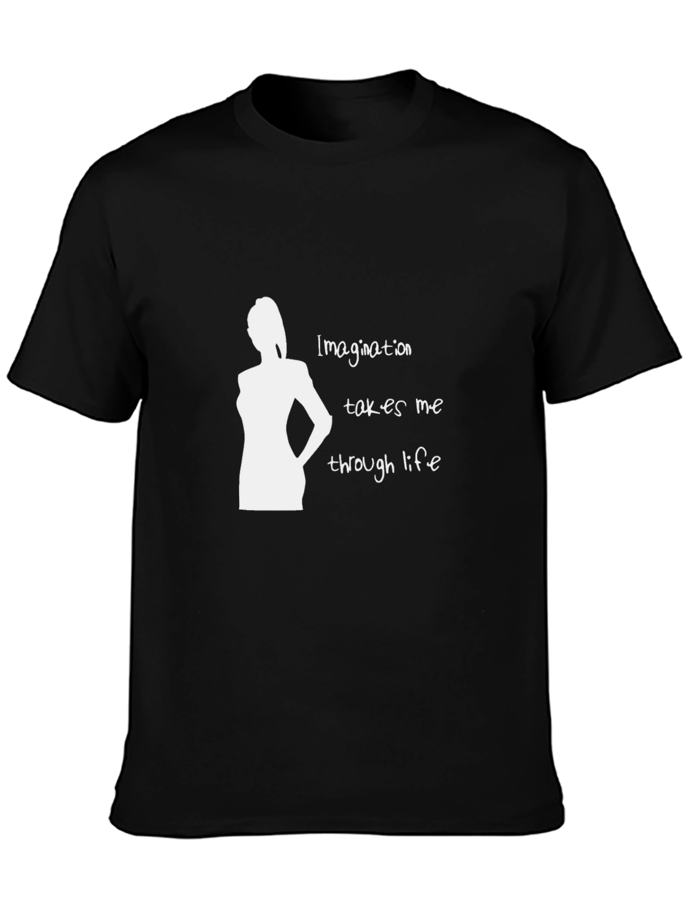 Imagination Silhouette Graphic Tee - Black
