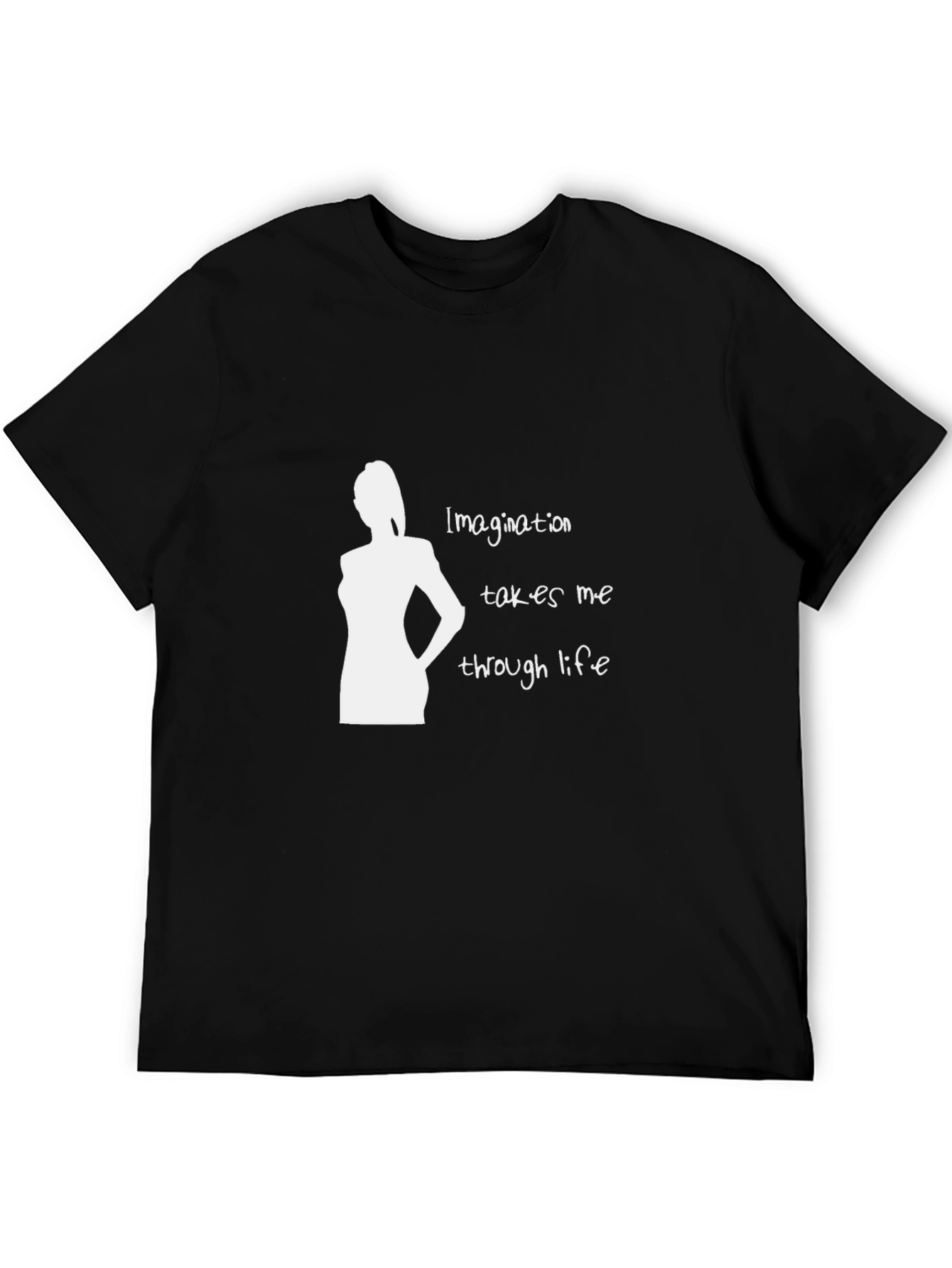 Imagination Silhouette Graphic Tee - Black
